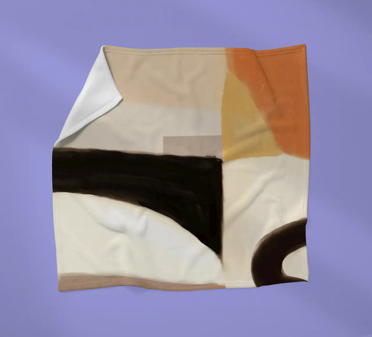 Puzzle astratto ad olio coperta in pile da Little Dean
