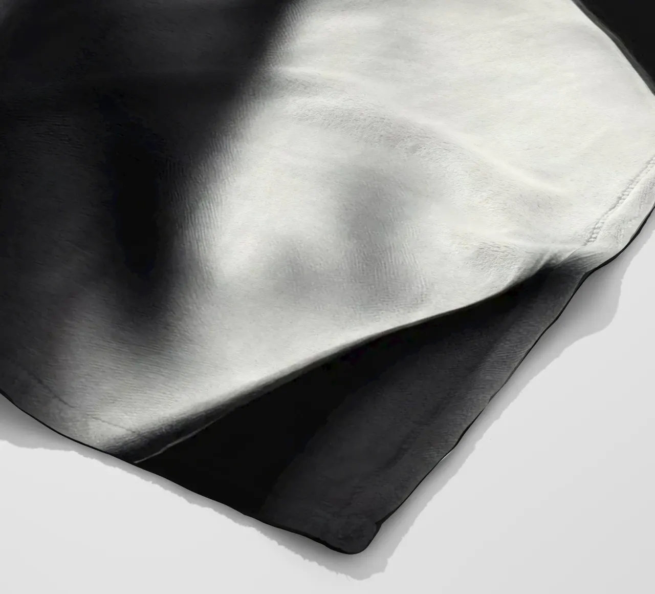 Woman's back portrait in grayscale emphasizing form fleece blanket by DesignDoodle