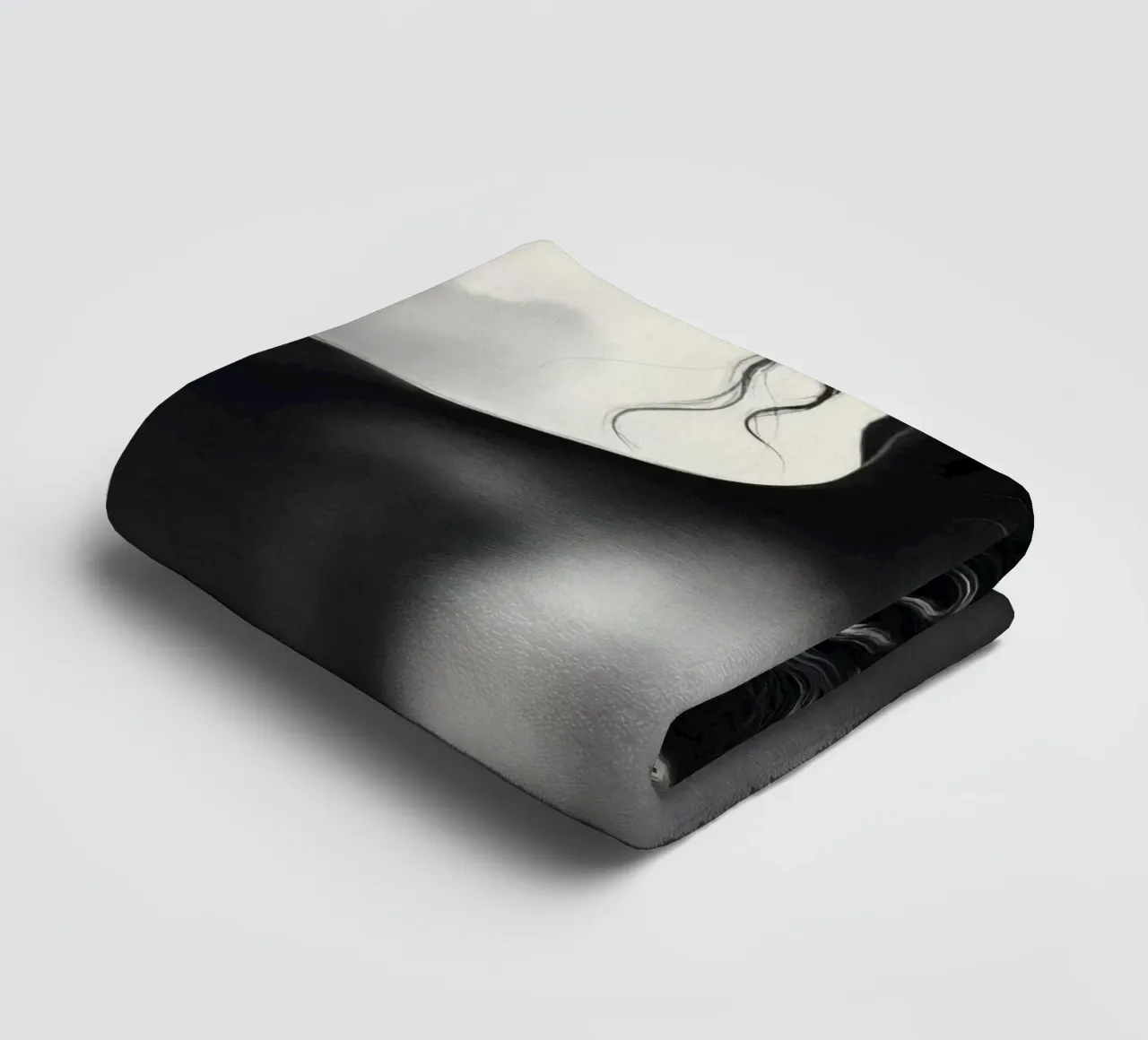 Woman's back portrait in grayscale emphasizing form towel by DesignDoodle