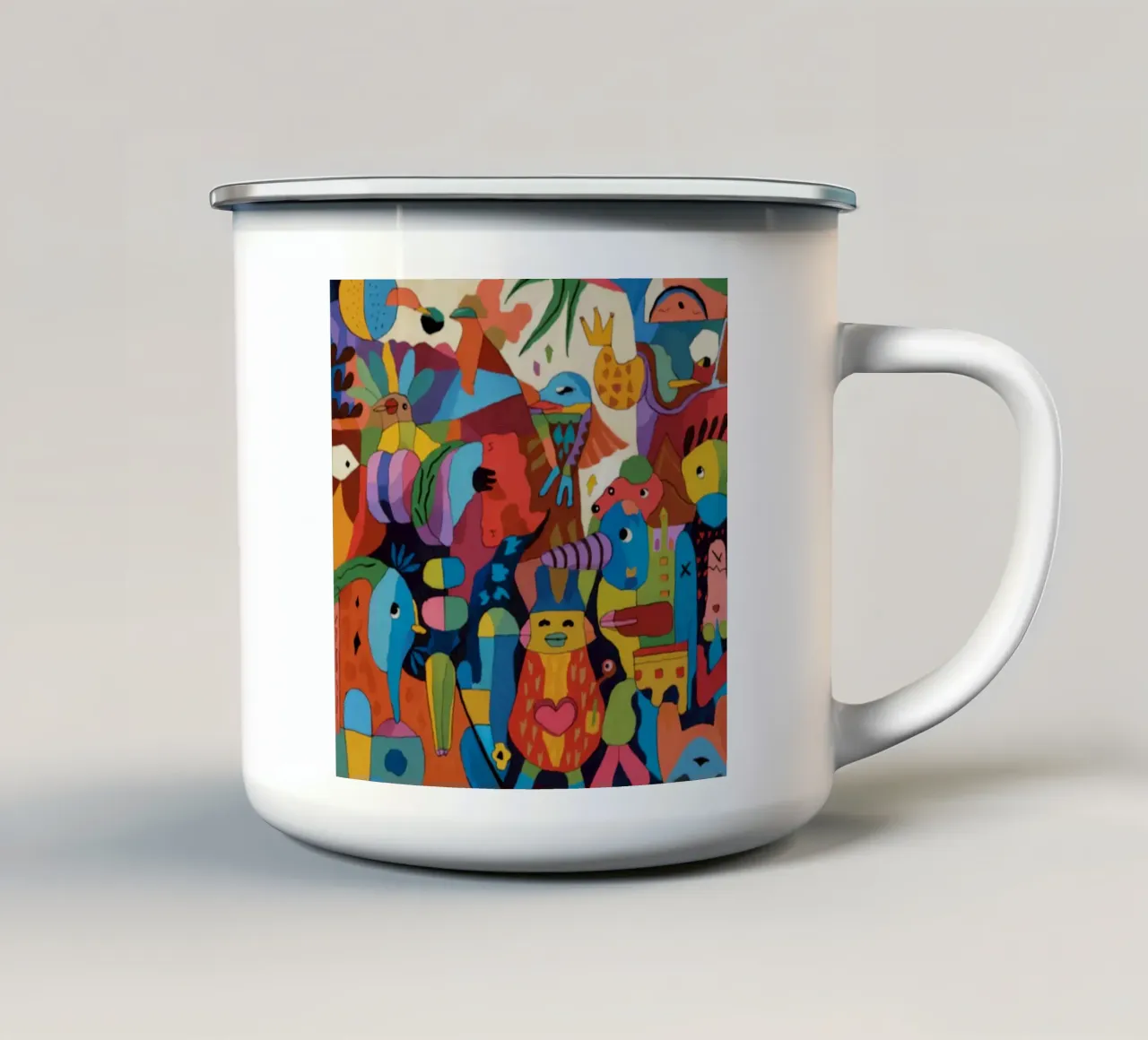 Raccolta di animali mitici tazza in smalto da Monarco Virtuoso