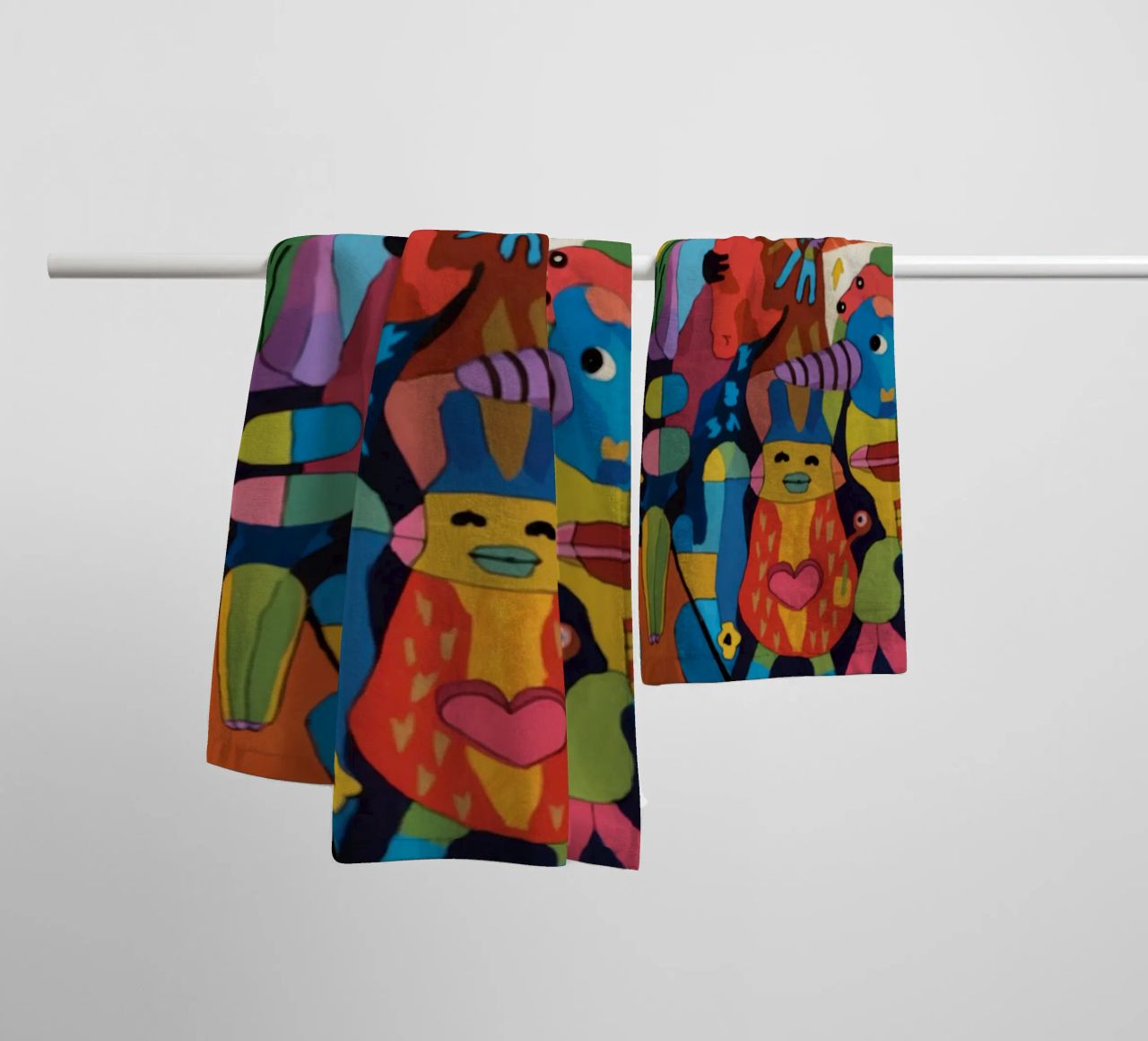 Rassemblement d'animaux mythiques serviette de bain de Monarco Virtuoso
