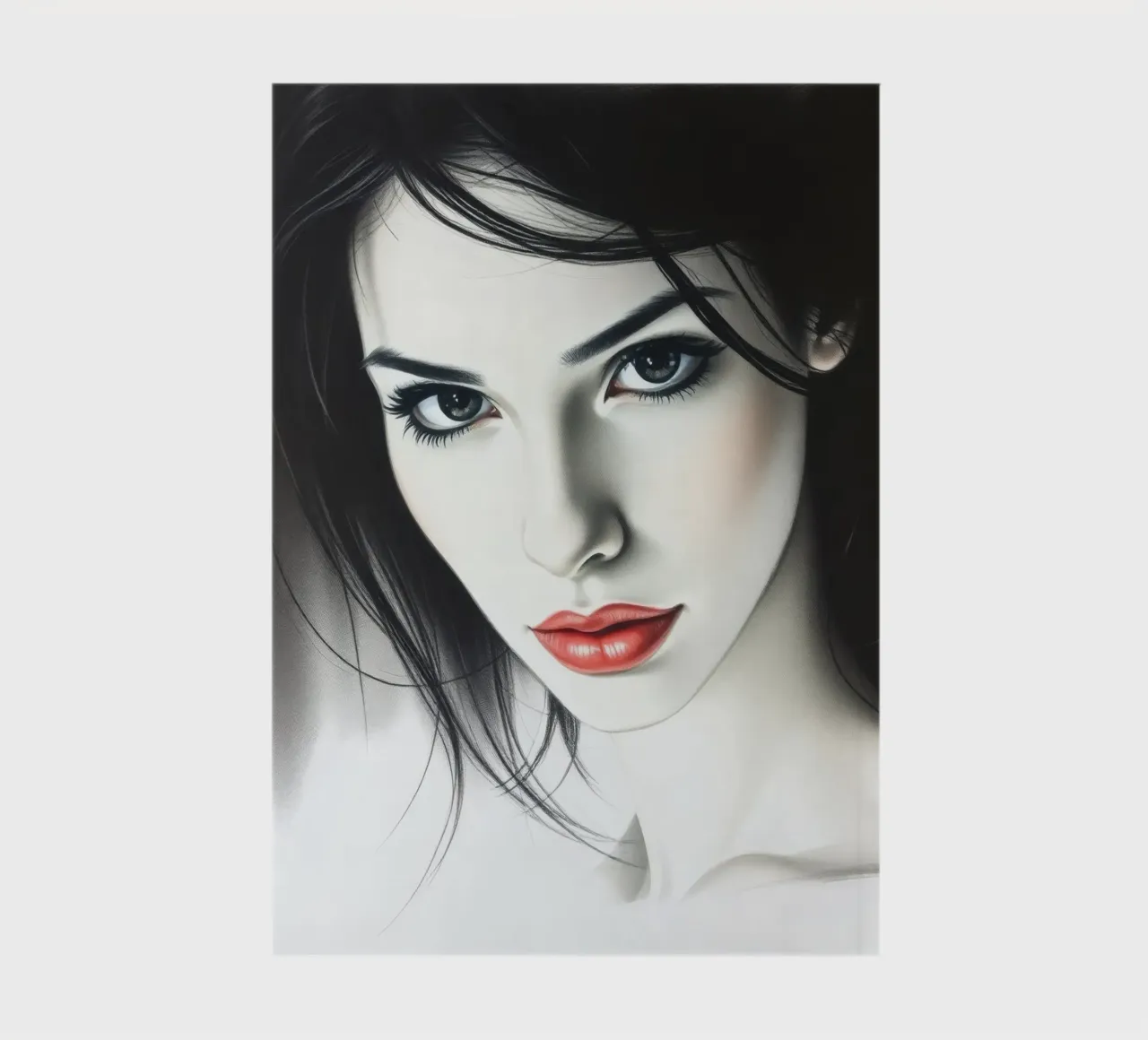 Portrait captivant d'une jeune femme aux traits remarquables carnet de notes de DesignDoodle