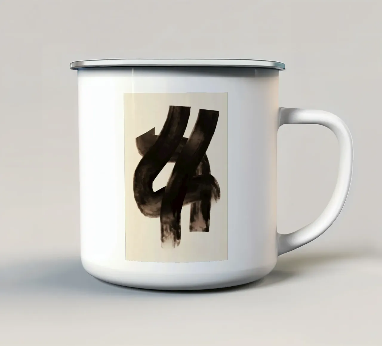 Flusso di olio astratto 11 tazza in smalto da Little Dean