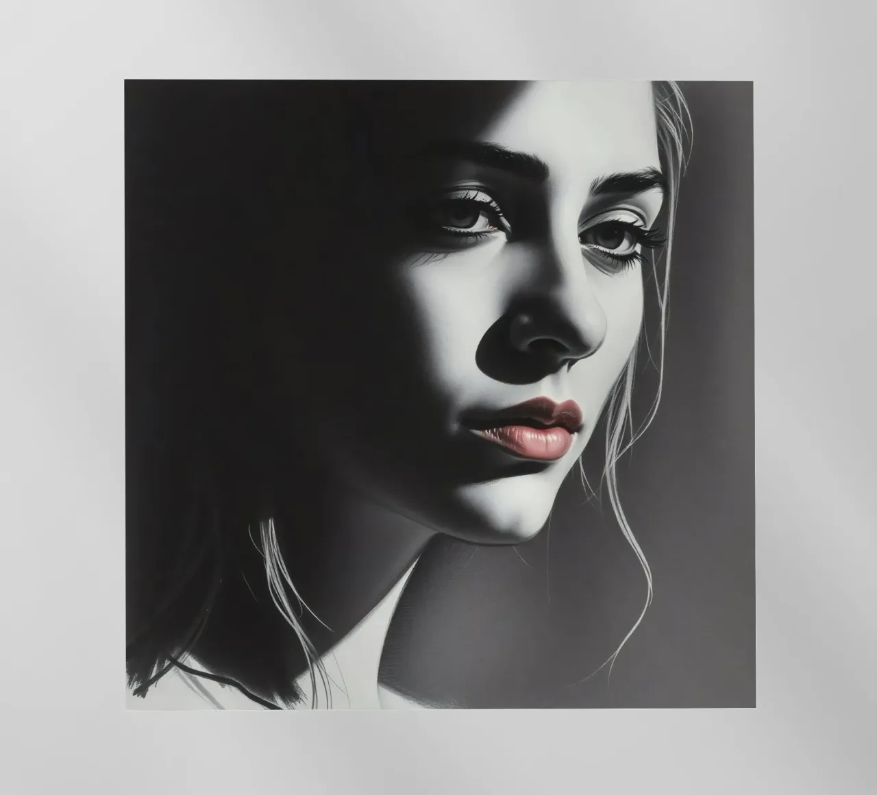 Ritratto di una giovane donna con luci soffuse pellicola backlit da DesignDoodle