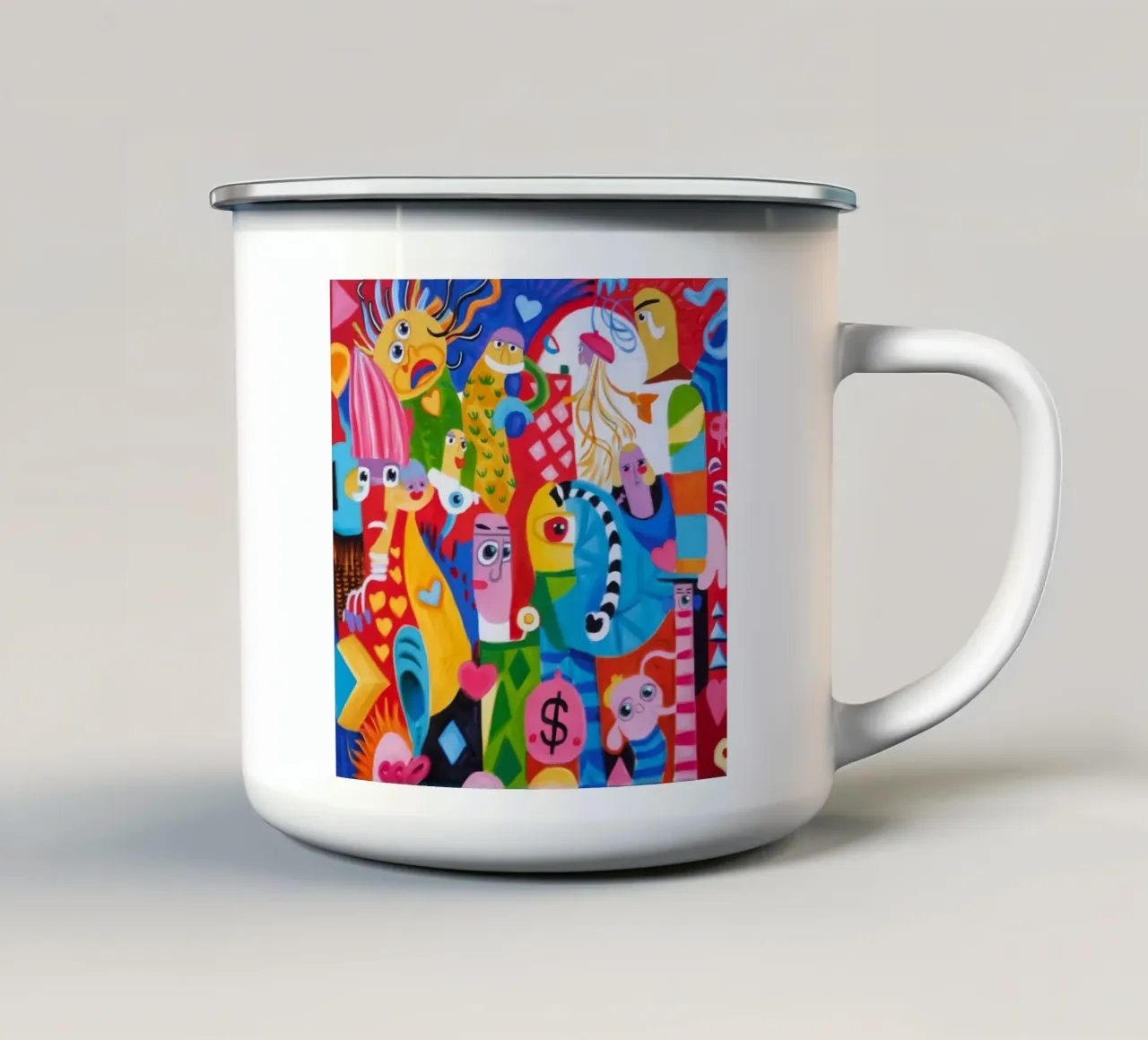 Carnevale delle creature fantastiche tazza in smalto da Monarco Virtuoso