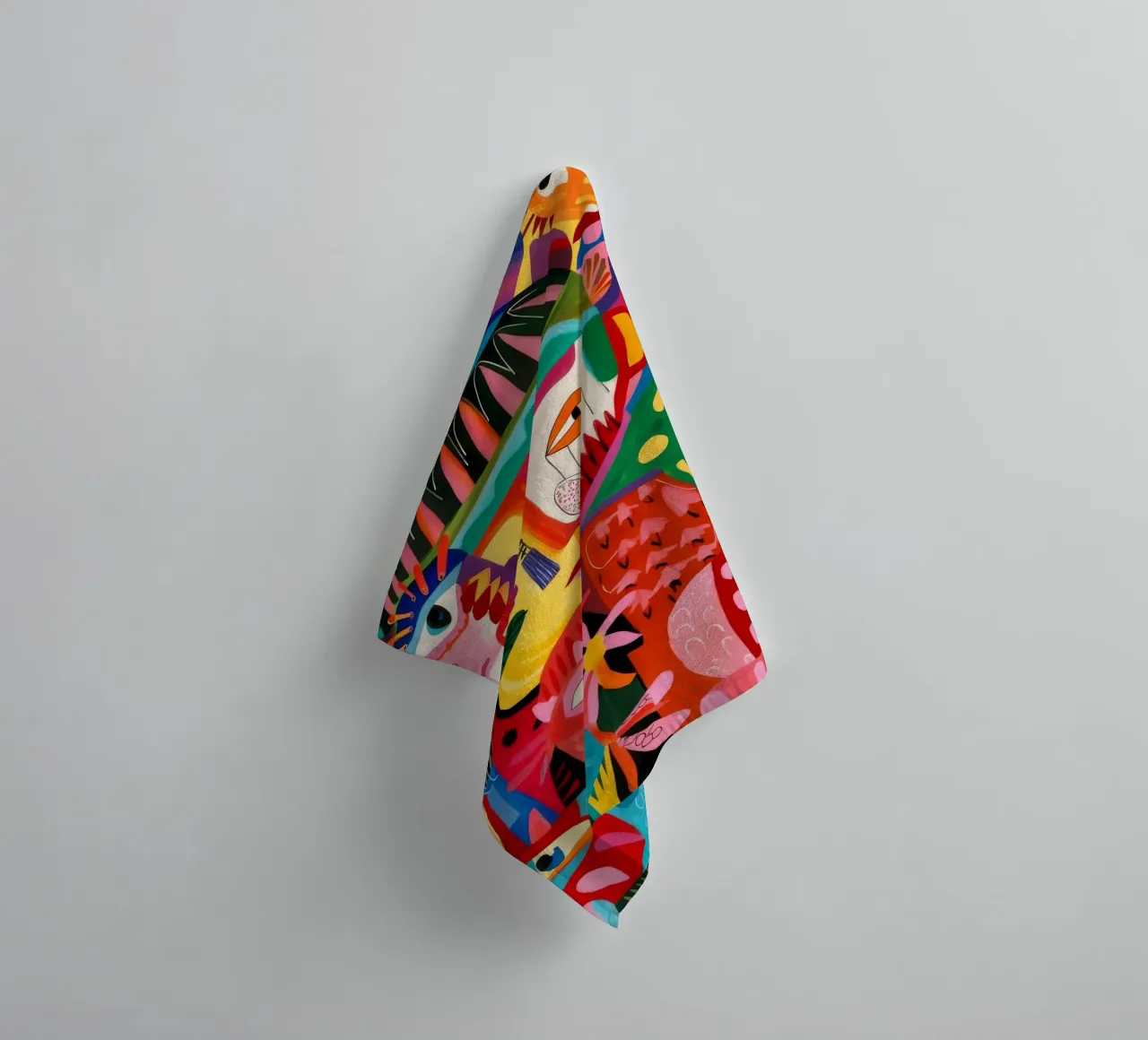 Surreal Portrait Mosaic towel by Monarco Virtuoso