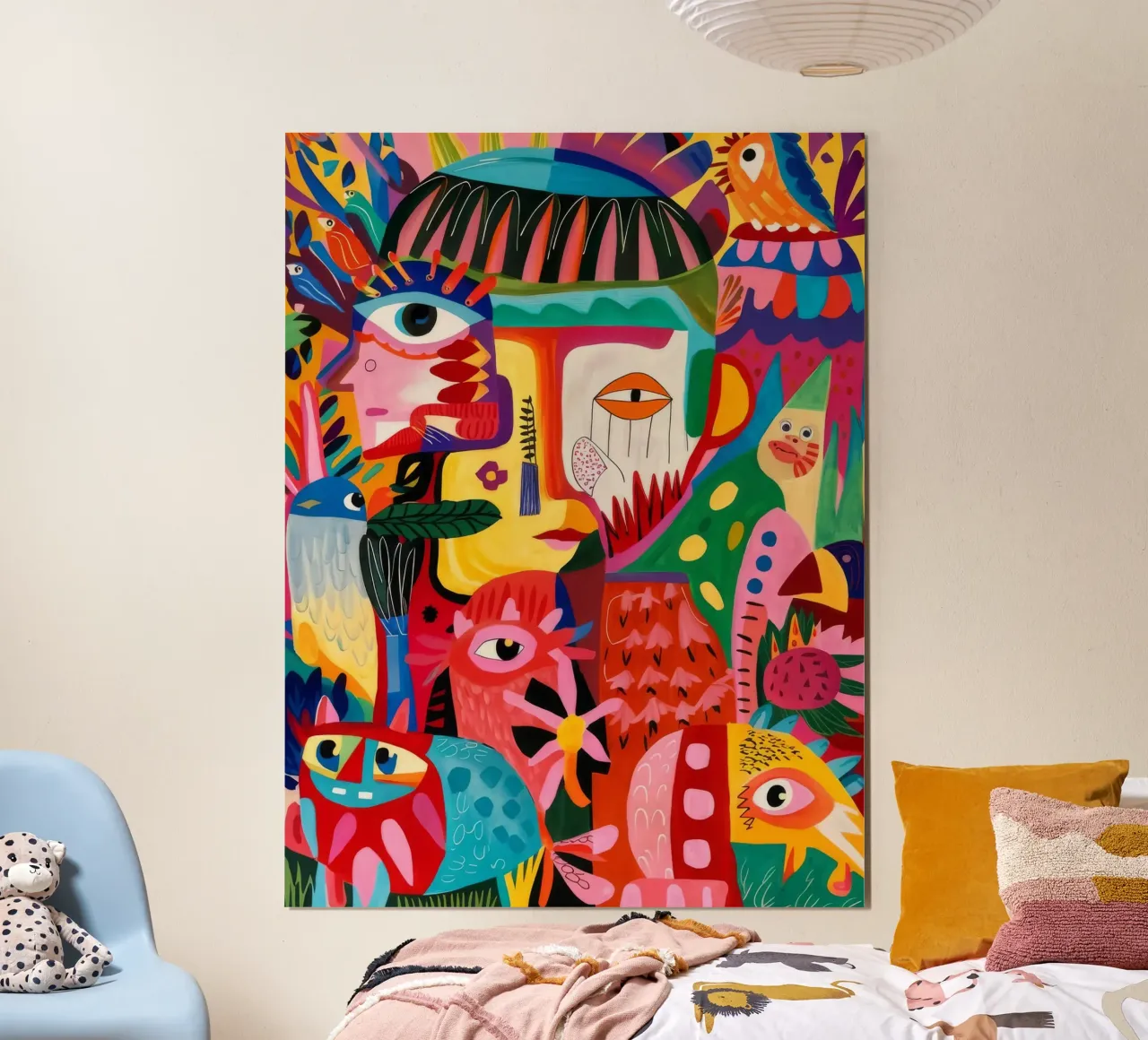 Surreal Portrait Mosaic poster with aluminum frame by Monarco Virtuoso