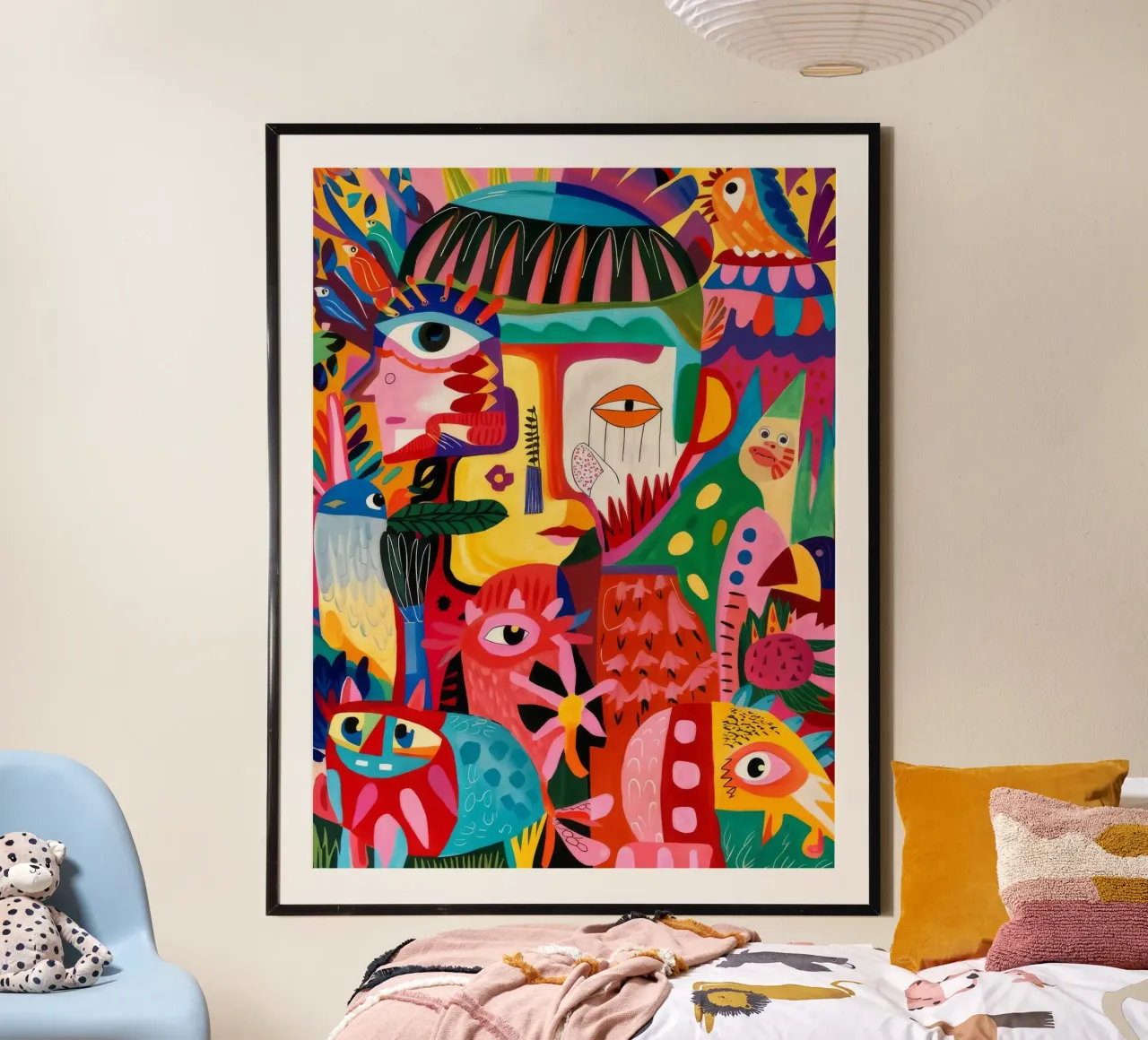 Surreal Portrait Mosaic poster with aluminum frame by Monarco Virtuoso