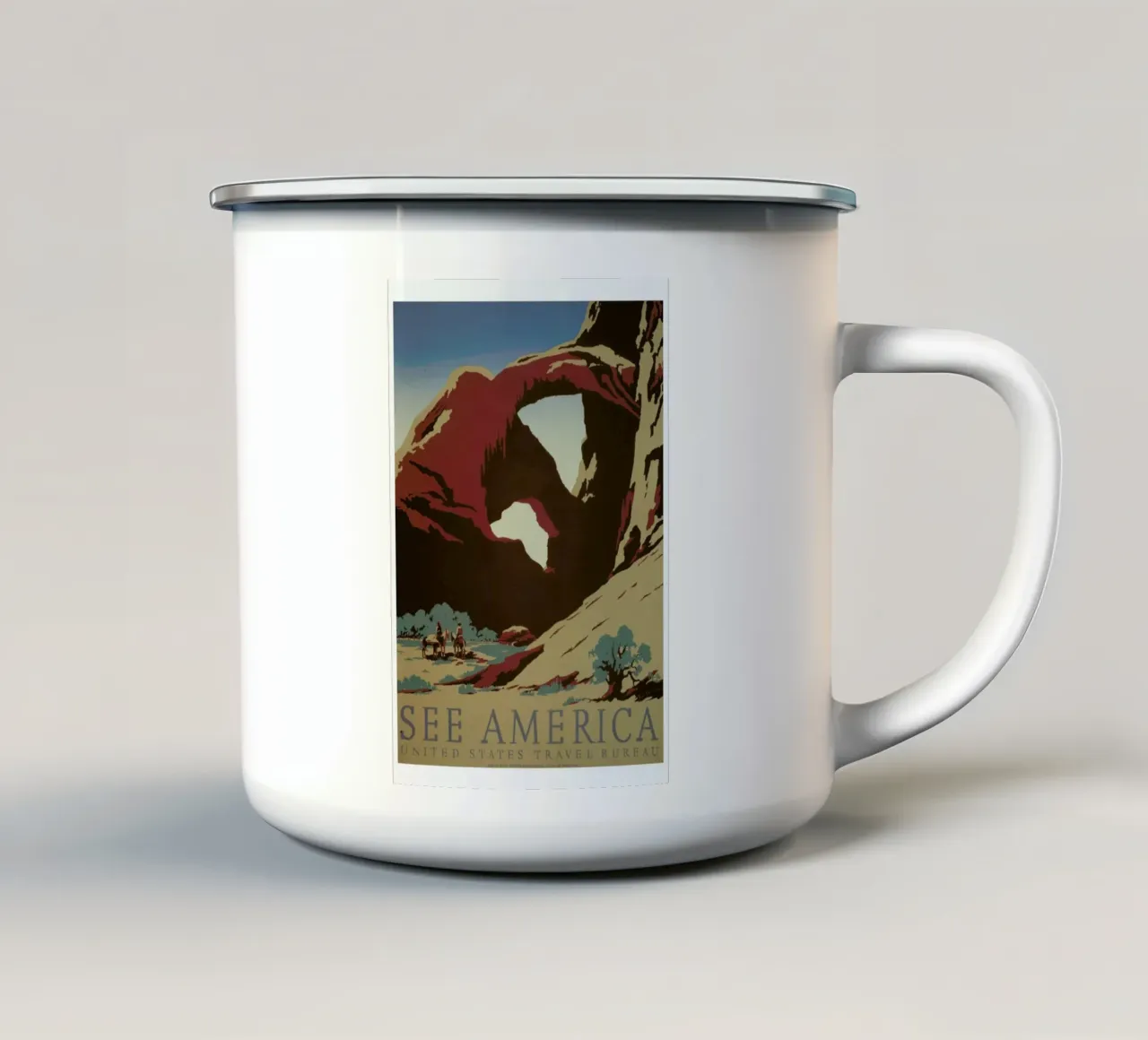 america3 tazza in smalto da Robert Livingston