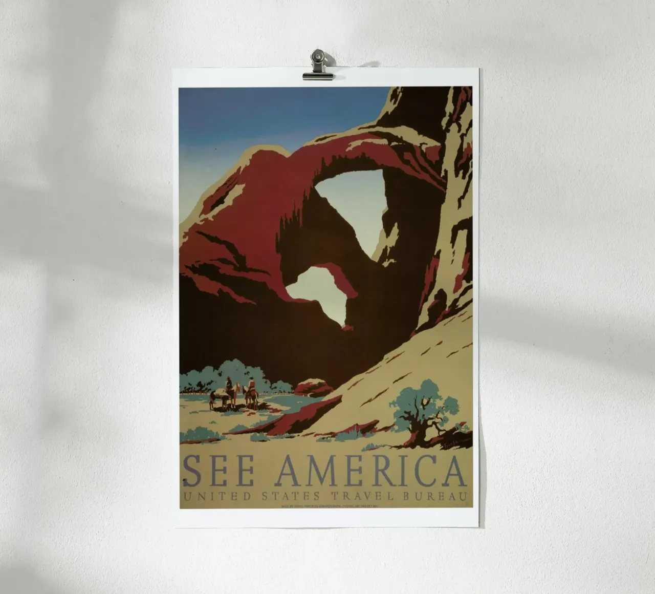 america3 poster con telaio in legno da Robert Livingston
