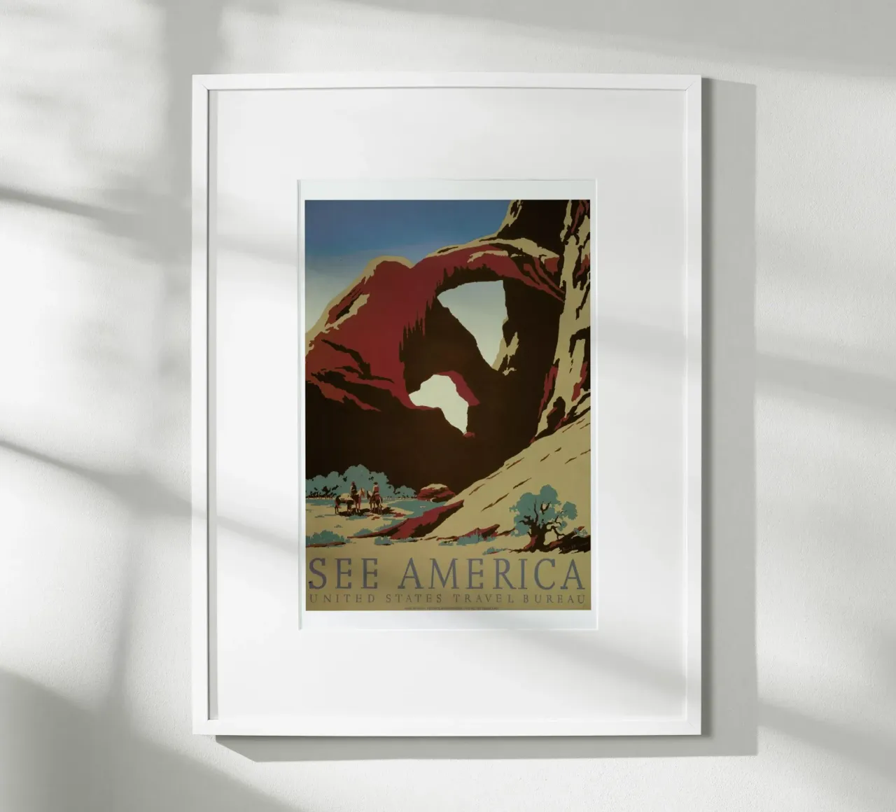 america3 poster con telaio in legno da Robert Livingston
