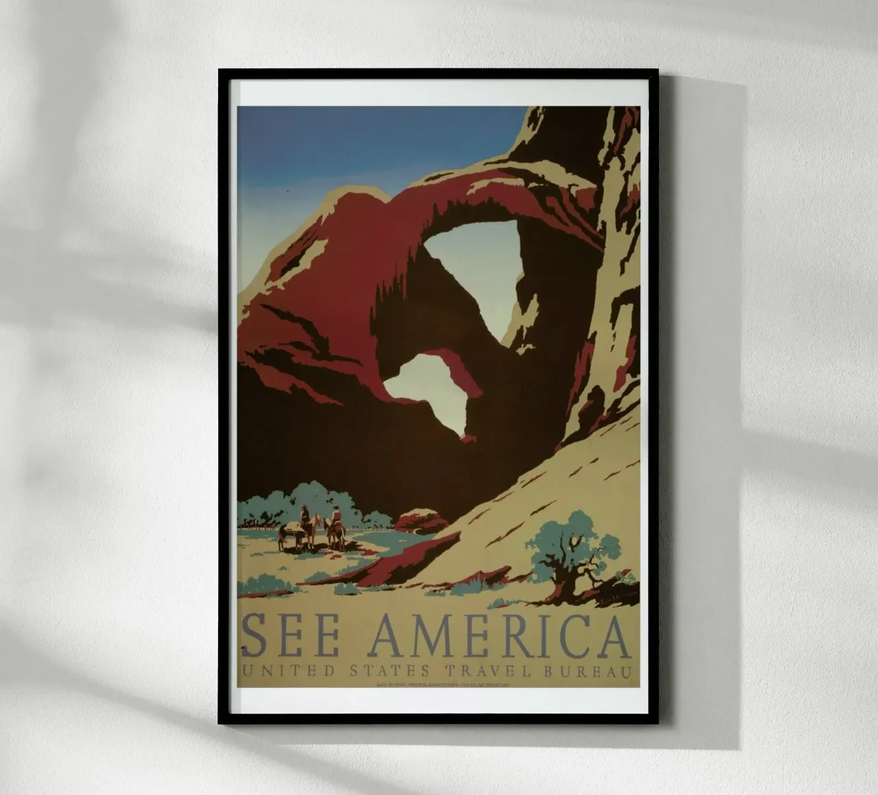 america3 poster con telaio in legno da Robert Livingston
