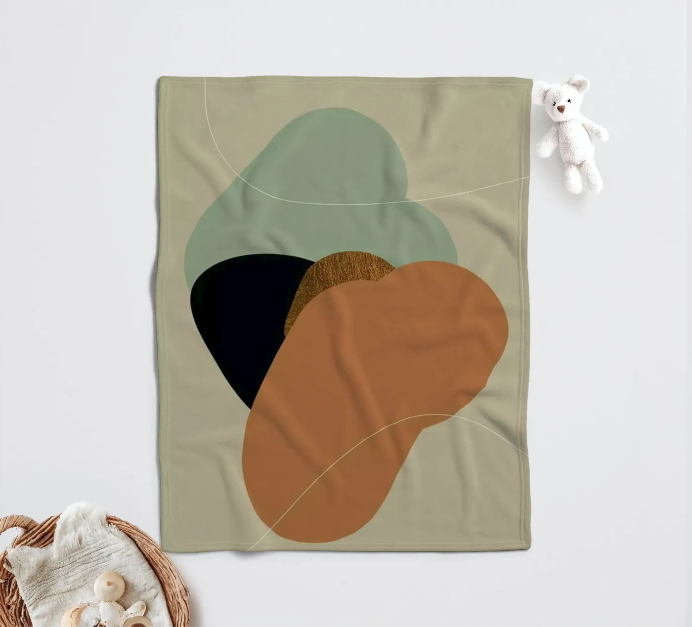 Cosy Bubbles fleece blanket by XOXO Arte
