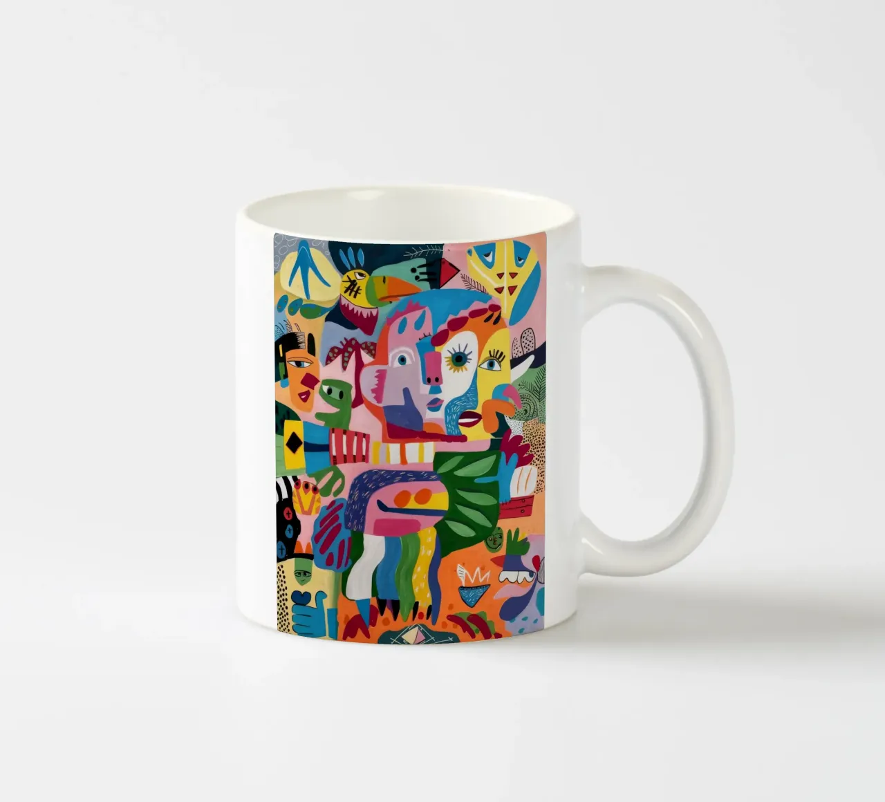 Tableau umano astratto tazza in ceramica da Monarco Virtuoso
