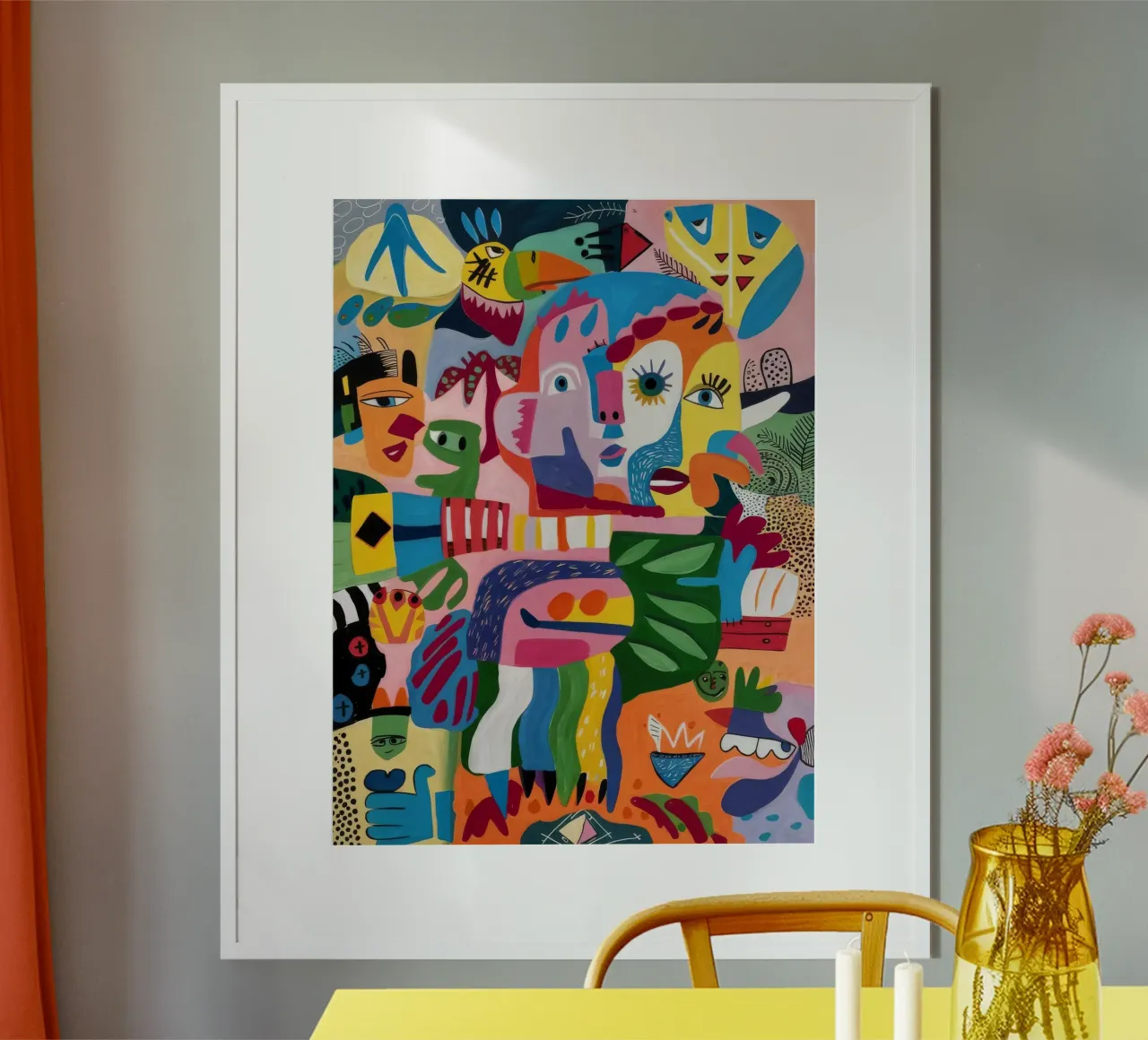 Abstract menselijk tableau hahnemühle van Monarco Virtuoso