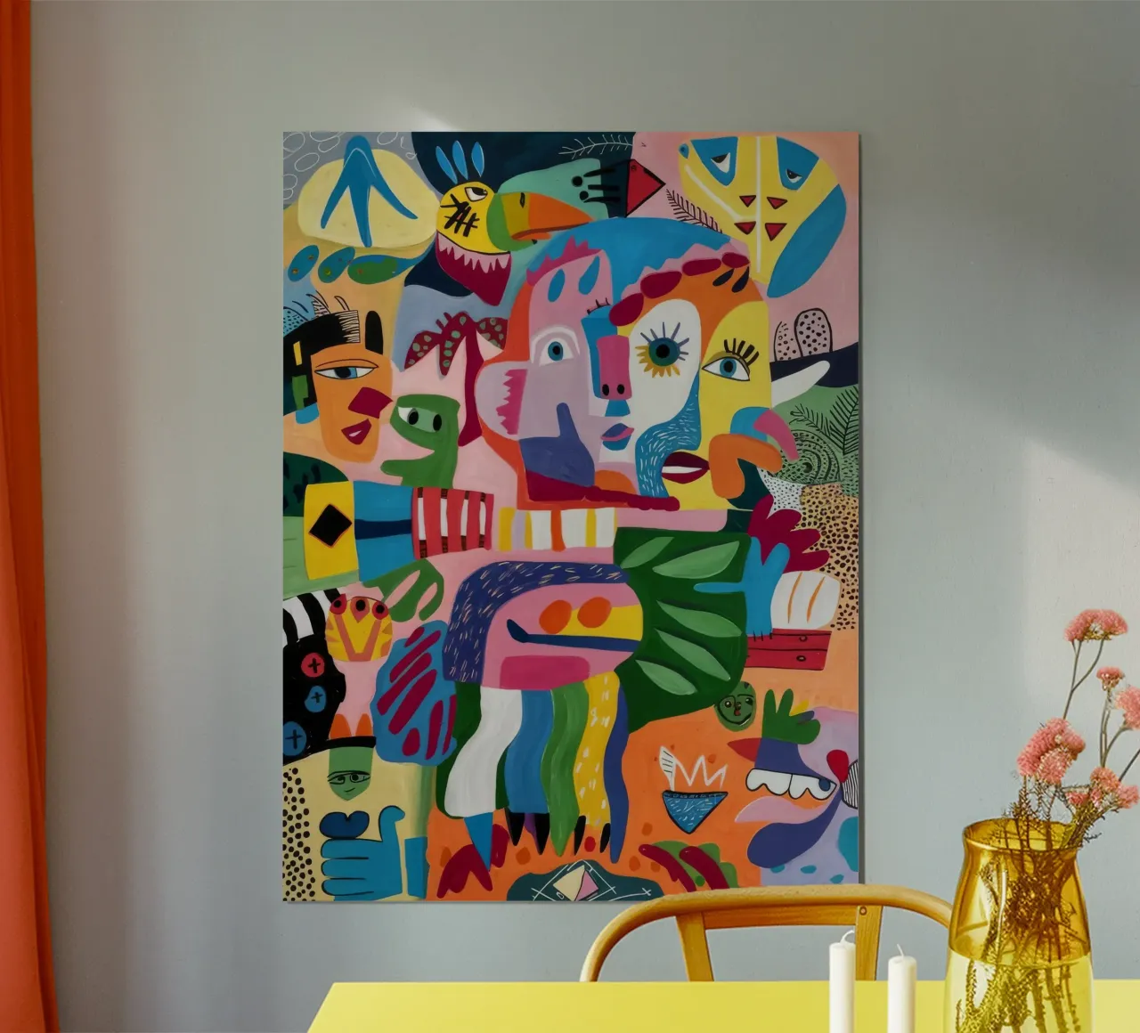 Abstract menselijk tableau hahnemühle van Monarco Virtuoso