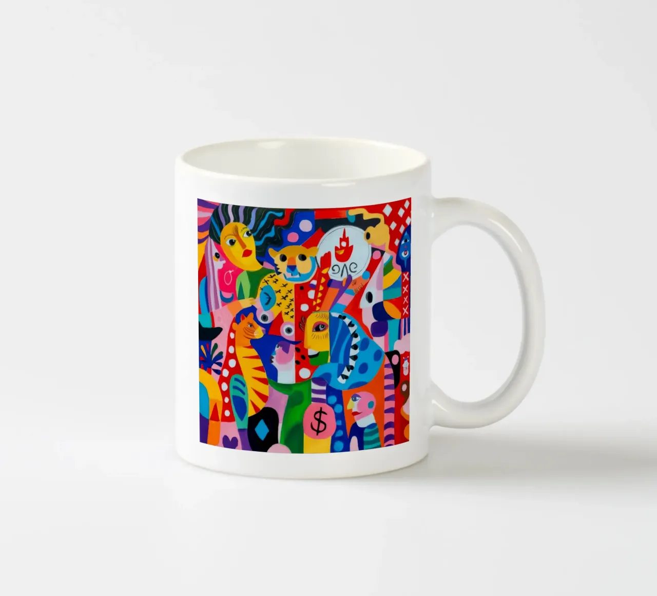 Raduno di fantasia colorata tazza in ceramica da Monarco Virtuoso