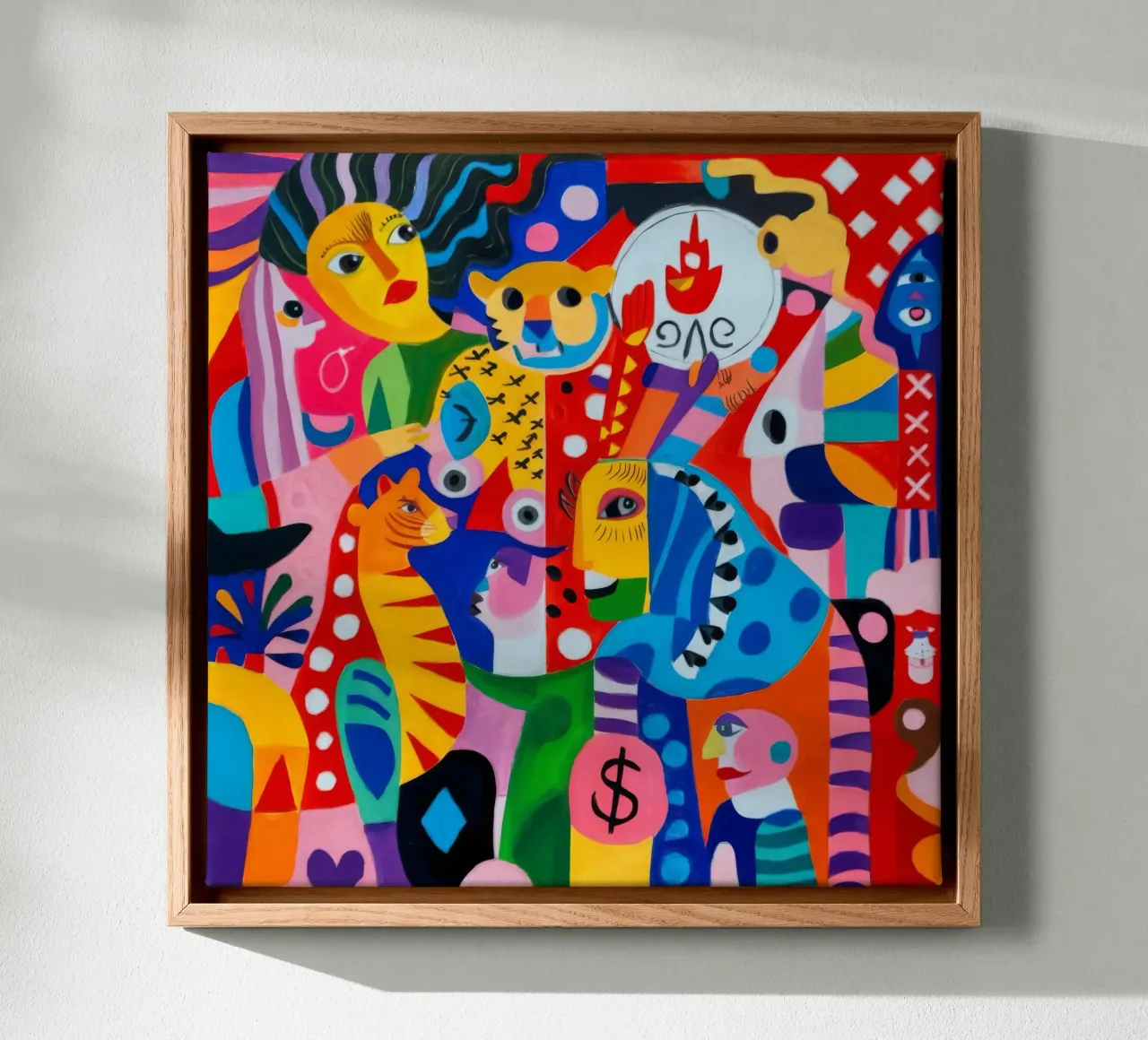 Rassemblement de fantaisie colorée toile avec Caisse américaine de Monarco Virtuoso