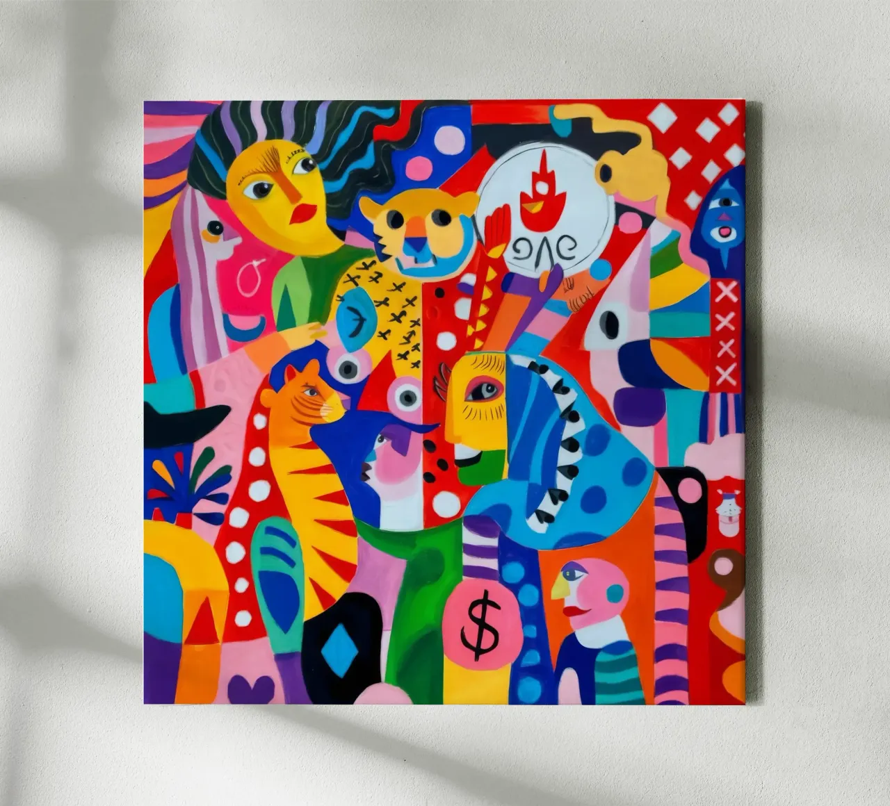 Rassemblement de fantaisie colorée toile avec Caisse américaine de Monarco Virtuoso