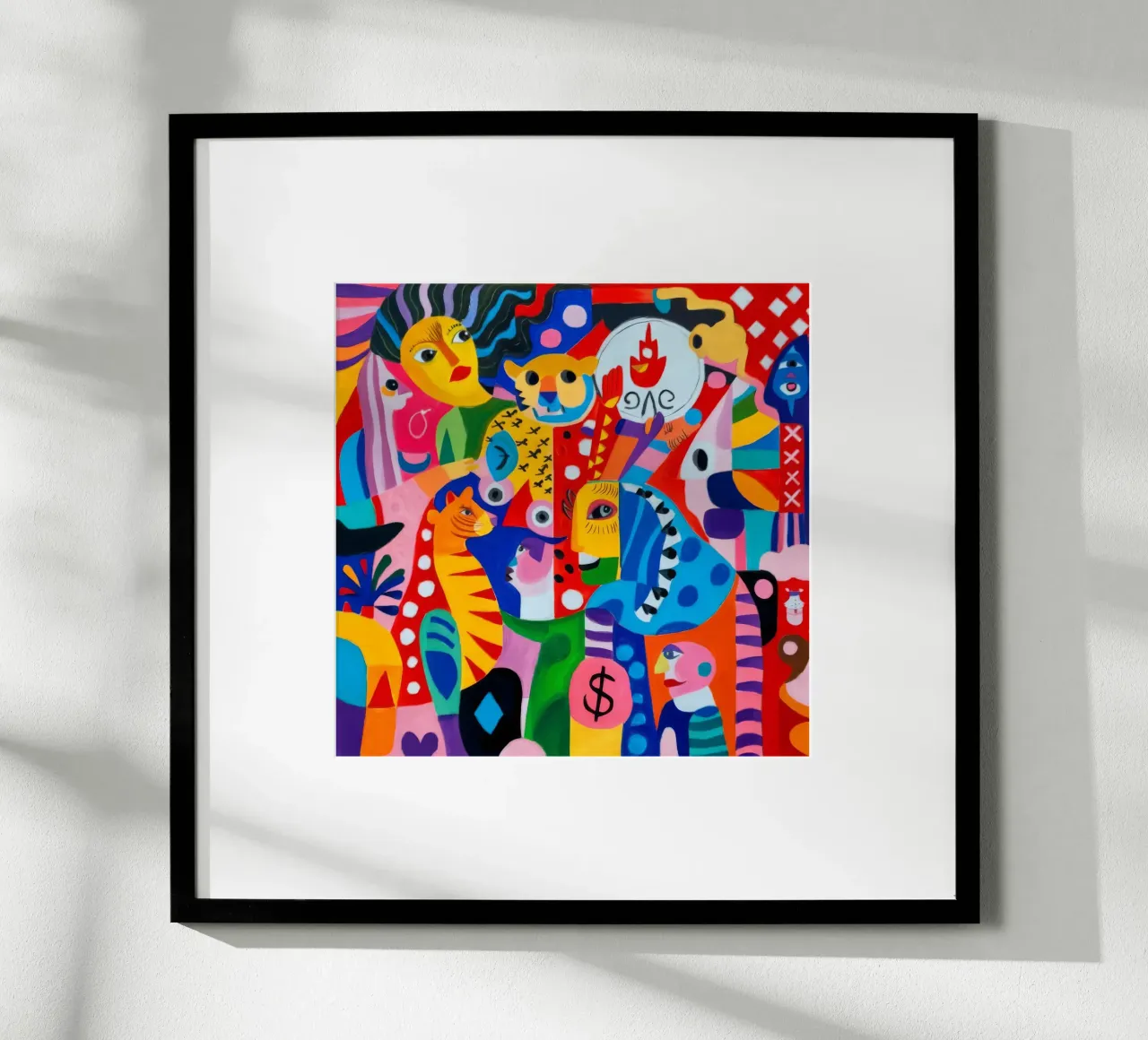 Raduno di fantasia colorata poster con telaio in legno da Monarco Virtuoso
