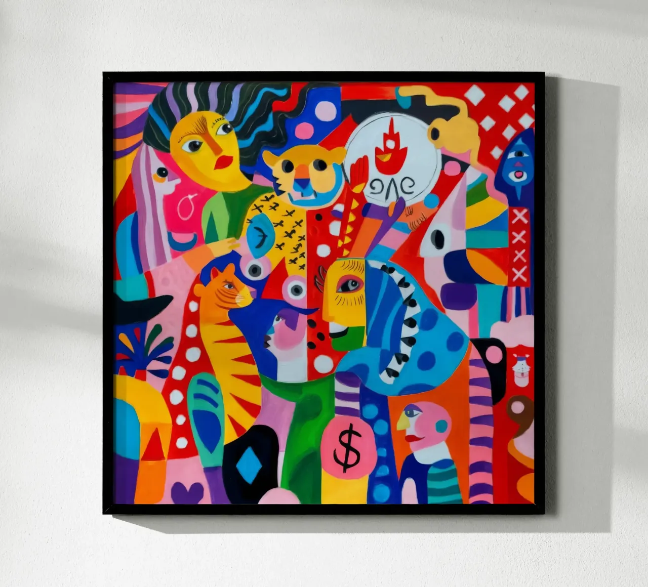 Raduno di fantasia colorata poster con telaio in legno da Monarco Virtuoso