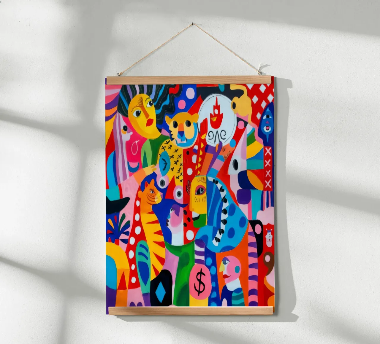 Raduno di fantasia colorata poster con telaio in legno da Monarco Virtuoso