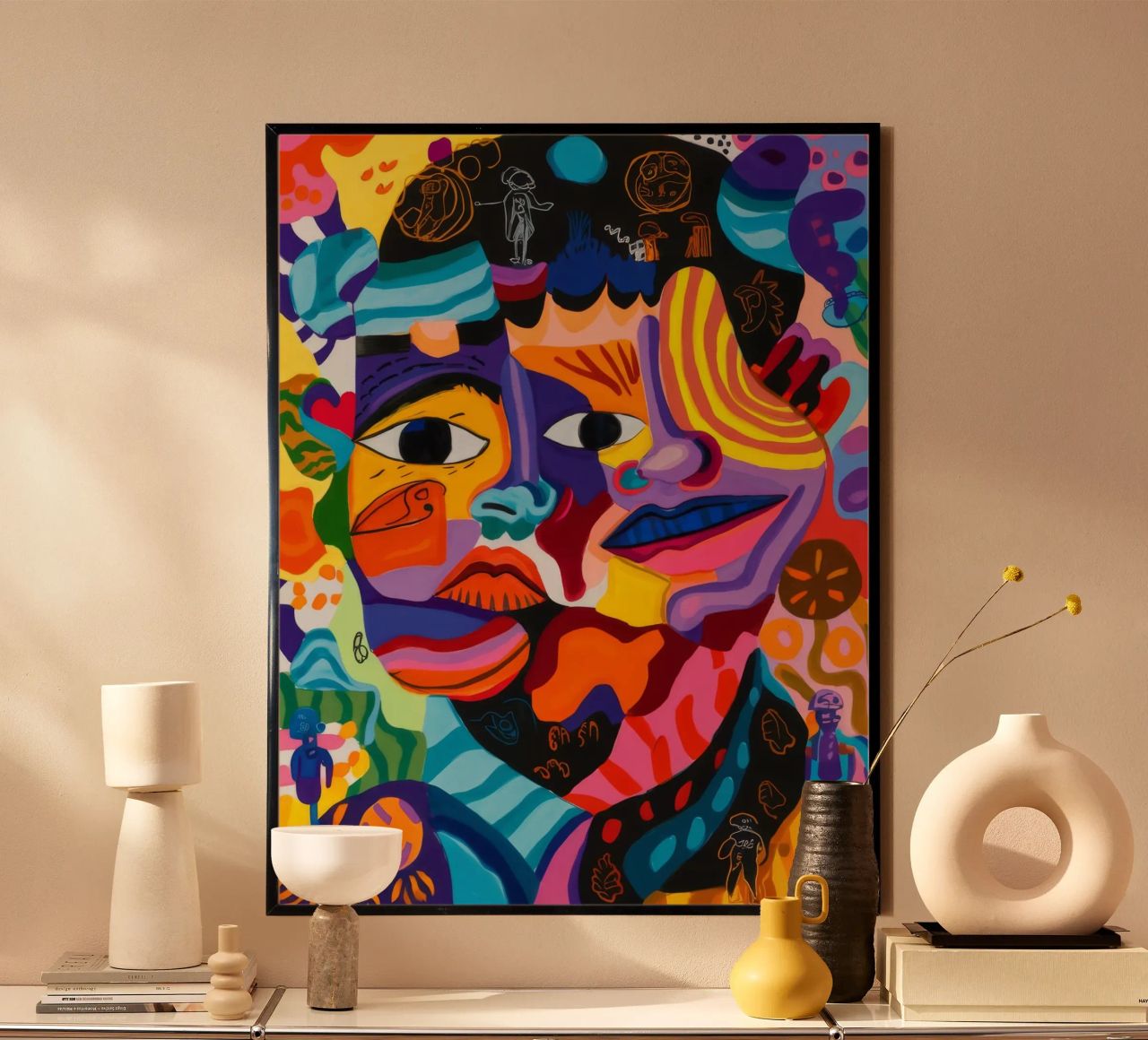 Abstract Face Collage poster by Monarco Virtuoso