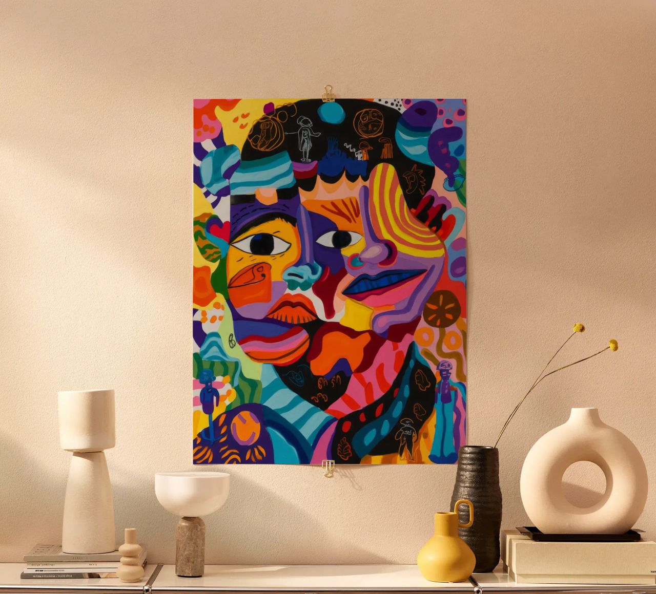 Abstract Face Collage poster by Monarco Virtuoso