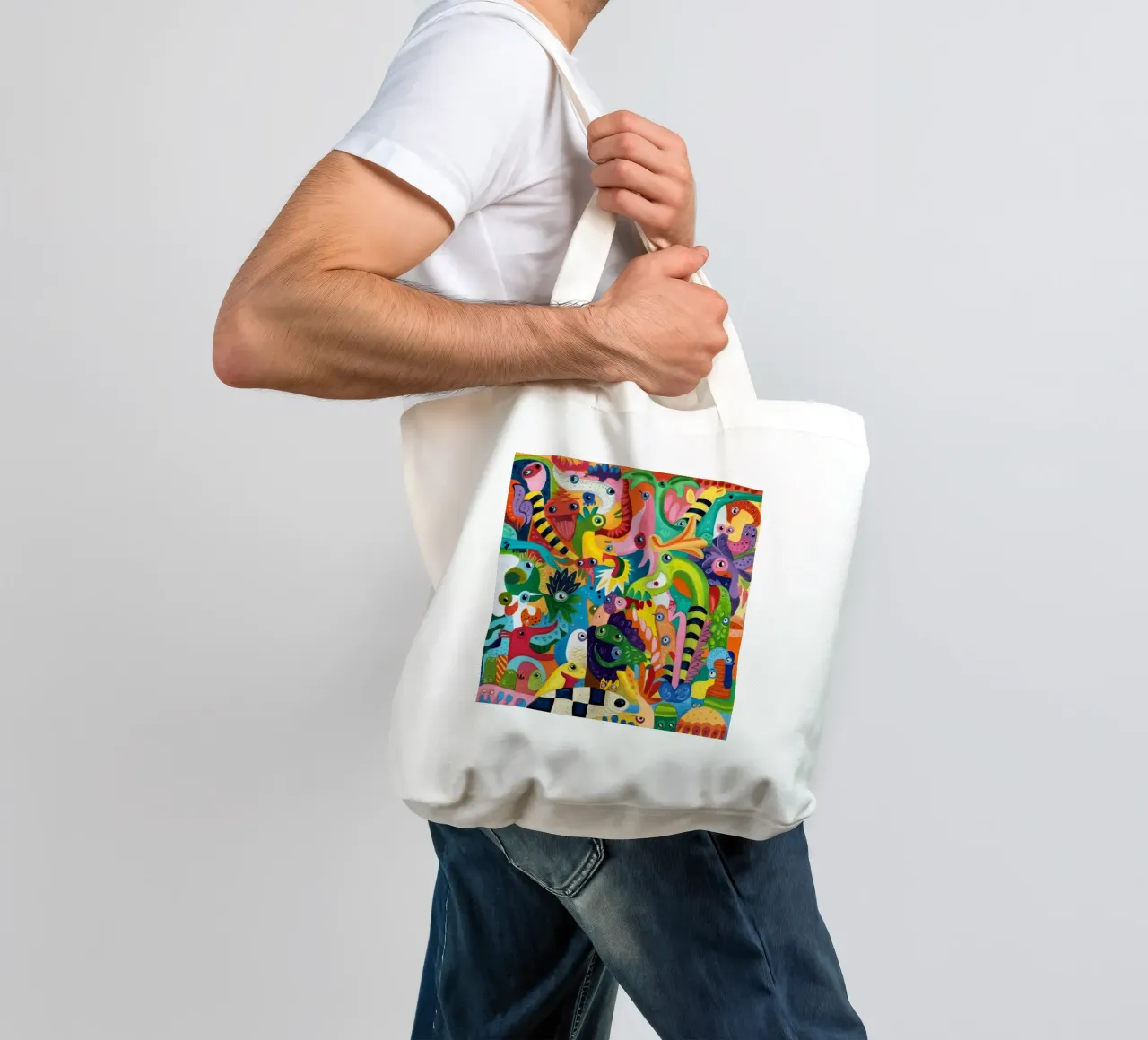 Ensemble di creature stravaganti borsa in juta da Monarco Virtuoso