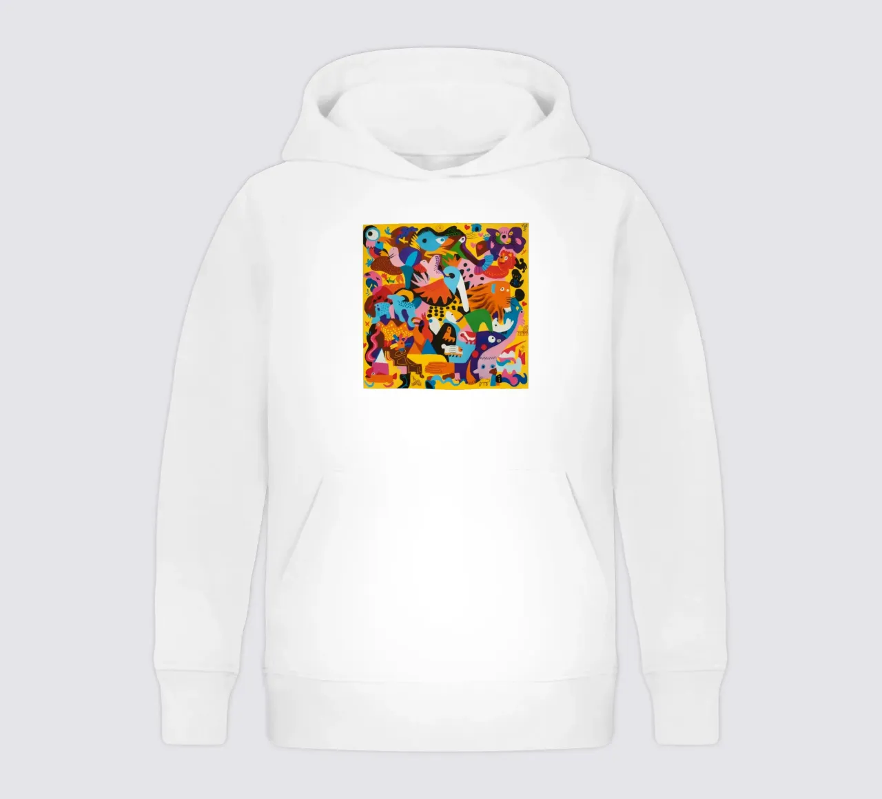 Enigmatic Avian Symphony kids hoodie by Monarco Virtuoso
