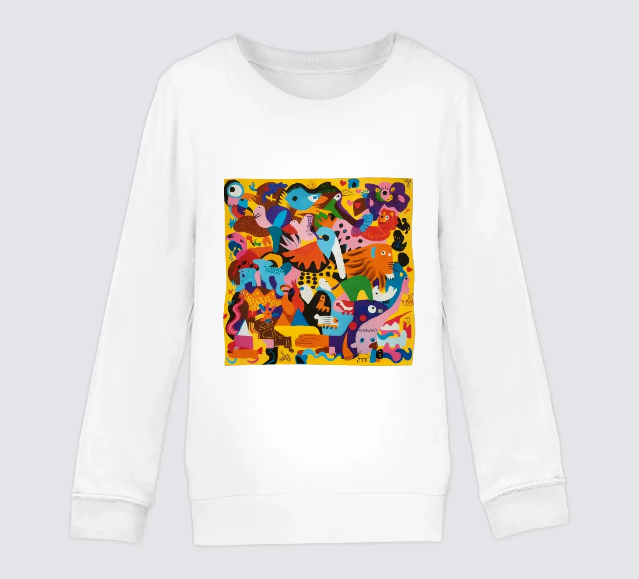 Enigmatic Avian Symphony kids sweatshirt by Monarco Virtuoso