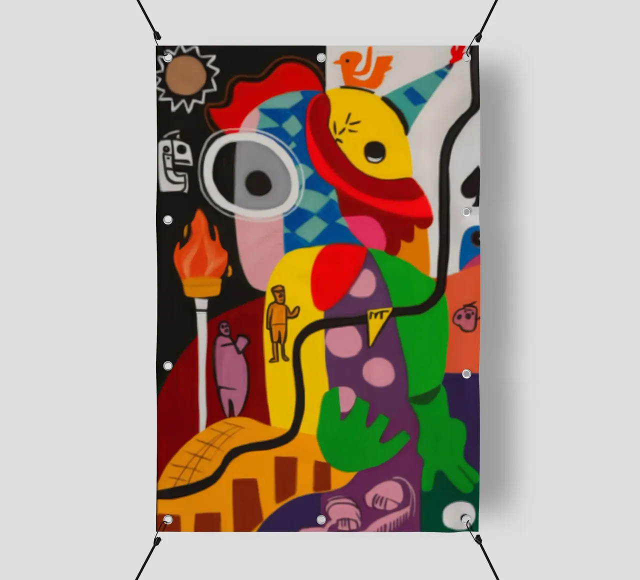 Parata di creature surreali telo in pvc da Monarco Virtuoso