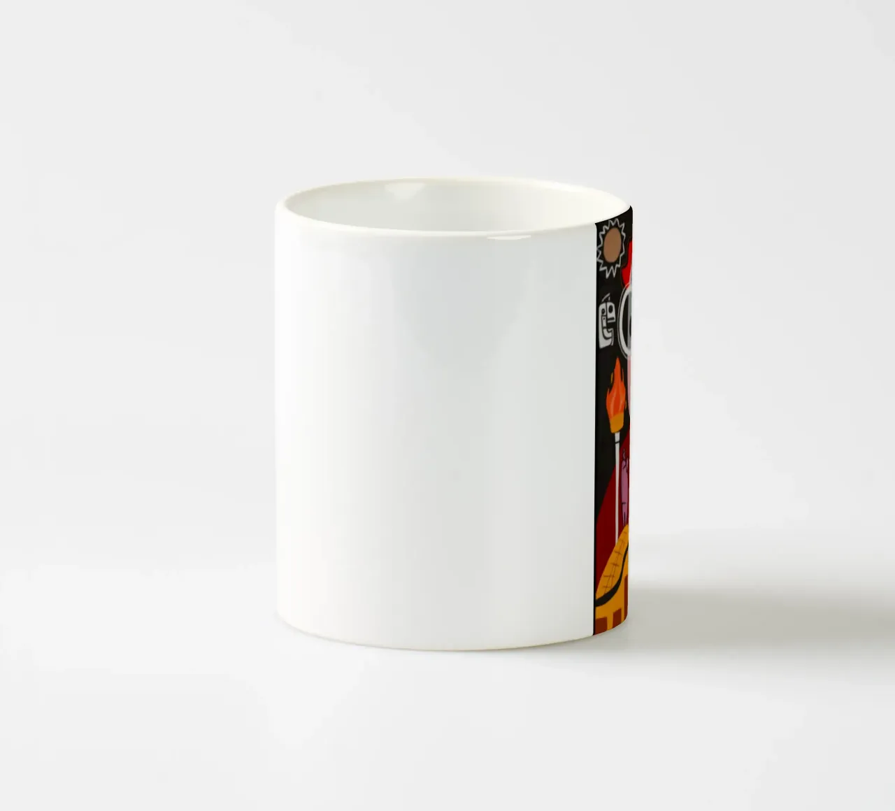 Parata di creature surreali tazza in ceramica da Monarco Virtuoso