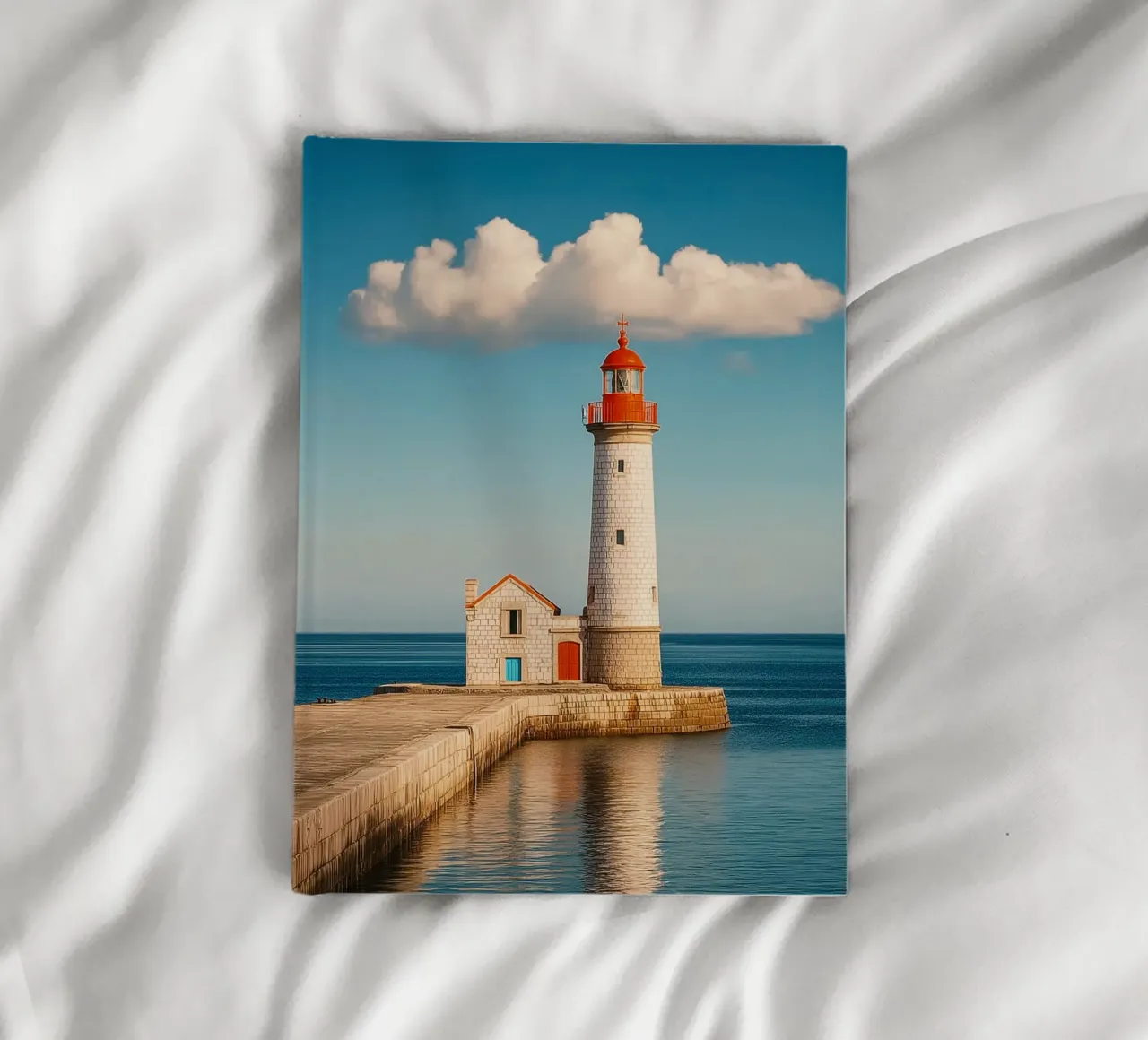 Lighthouse by the Sea notebook by Indigo Tides Art