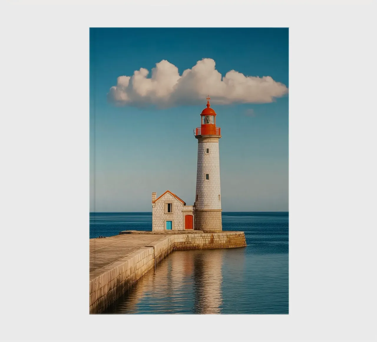 Lighthouse by the Sea notebook by Indigo Tides Art