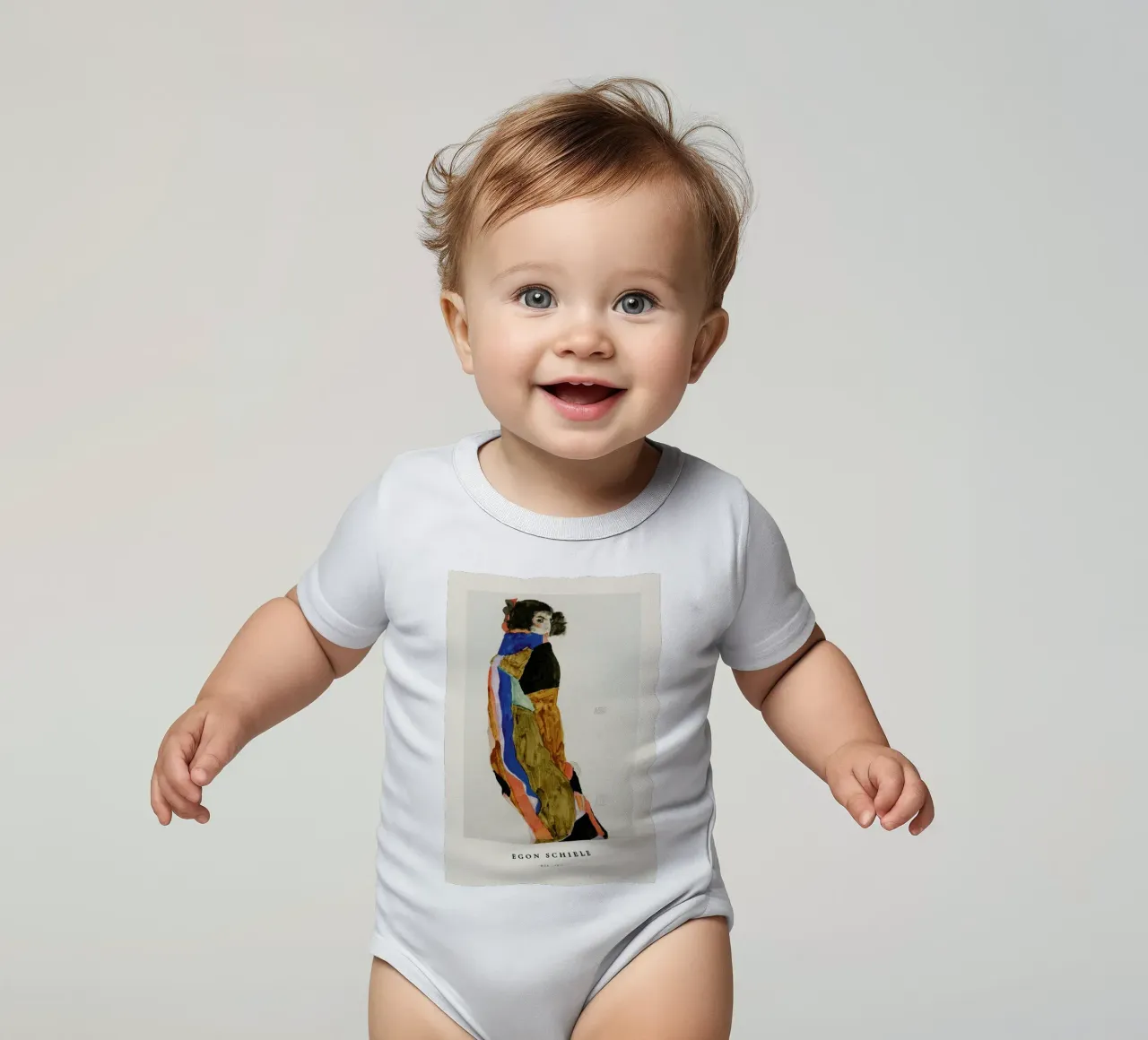 Schiele - Moa body neonato maniche corte da Vintage by JUNIQE
