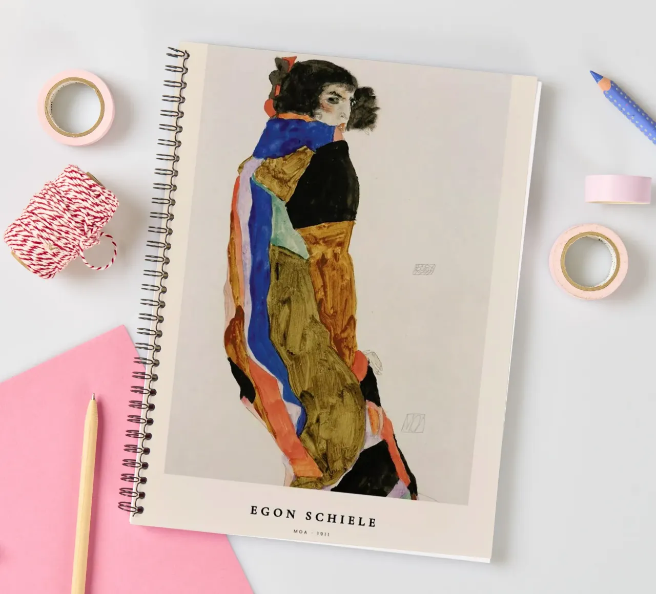 Schiele - Moa spiral notebook by Vintage by JUNIQE