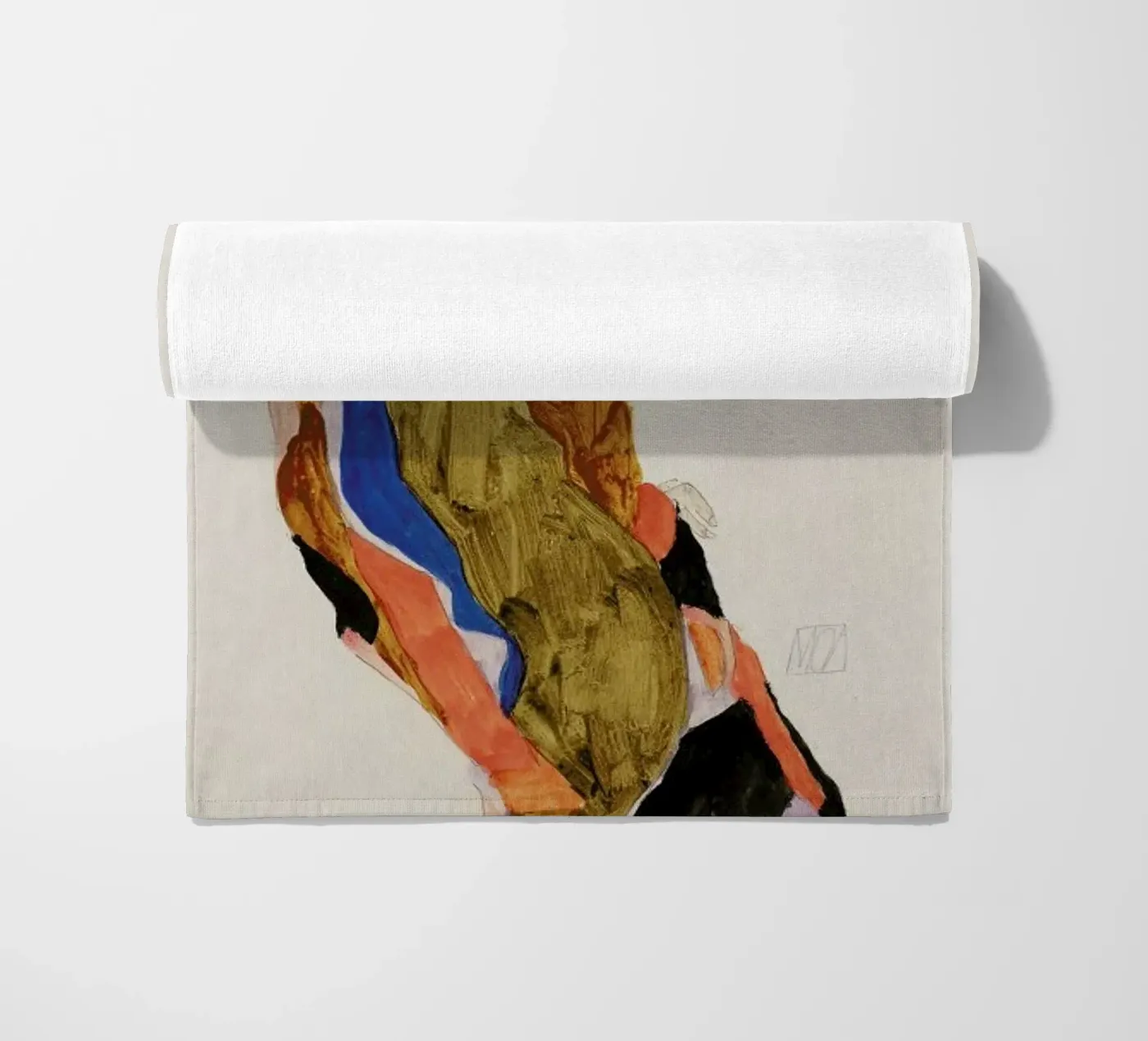 Schiele - Moa strandhanddoek van Vintage by JUNIQE