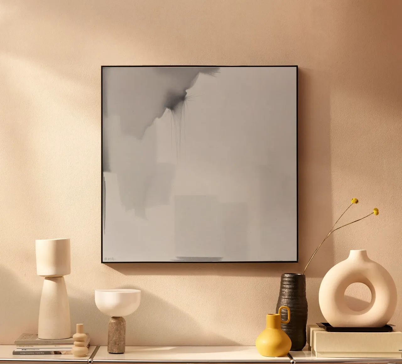 Graue Wände Alu-Dibond von DesignDoodle
