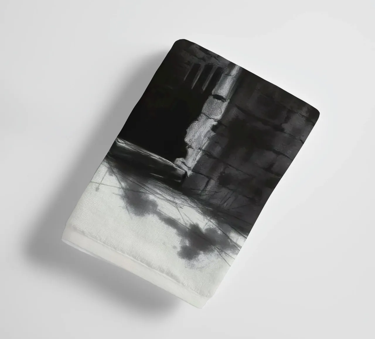 Ancient ruins with imposing columns and crumbling walls towel by DesignDoodle
