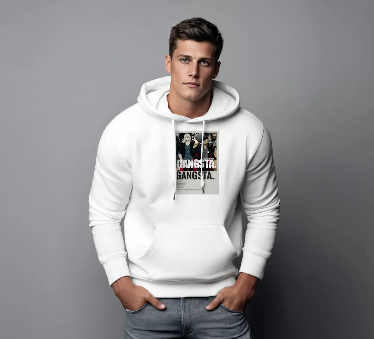 GANGSTA. 2015 felpa con cappuccio da Totoya