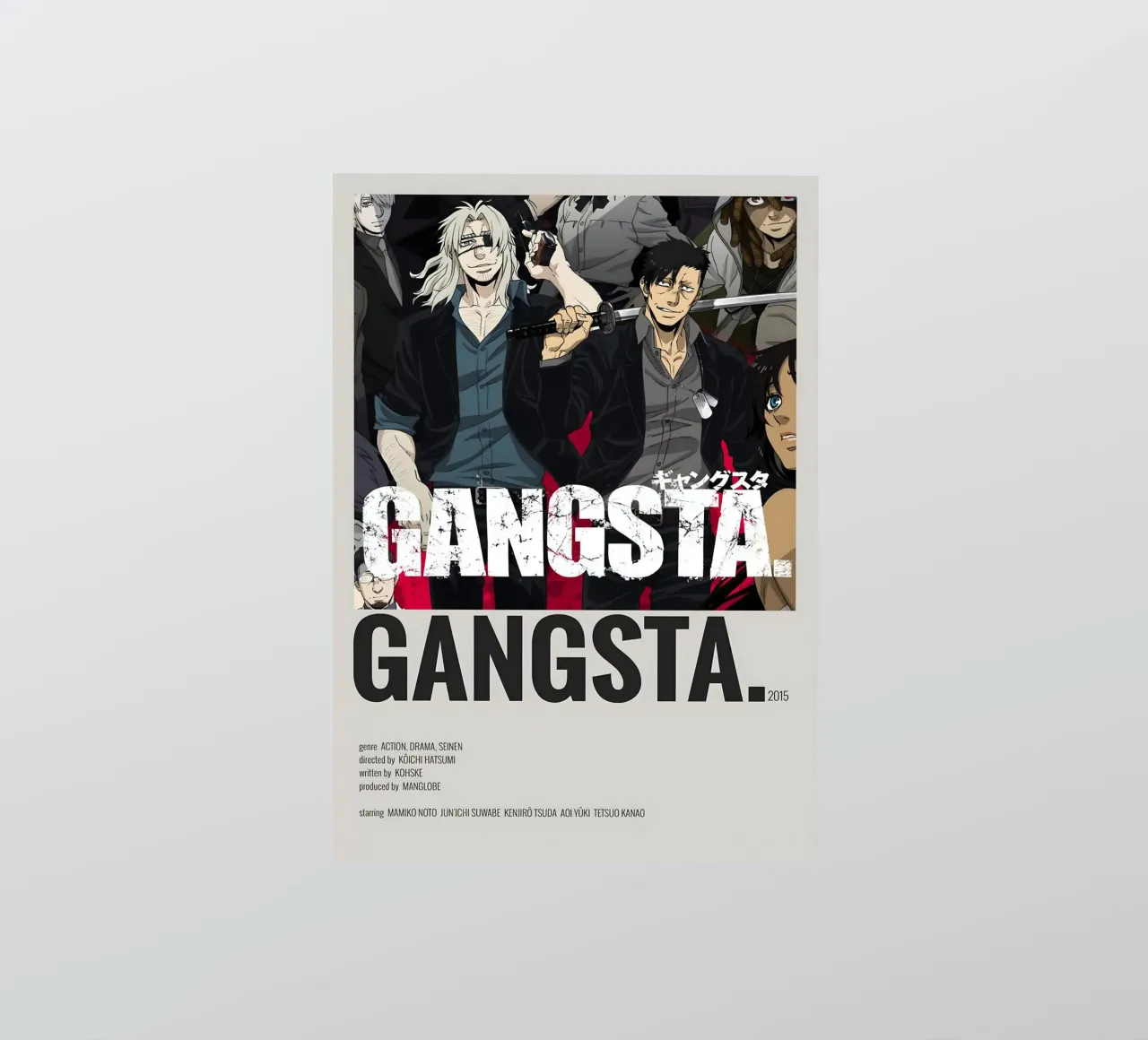 GANGSTA. 2015 pegatina de Totoya