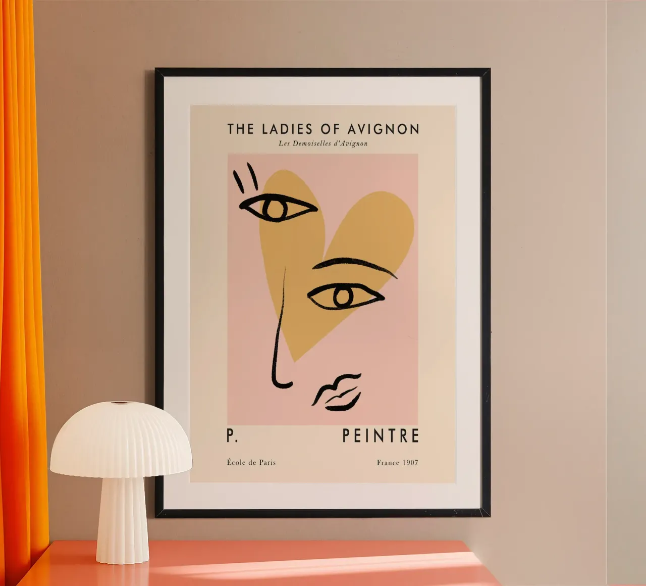 henri matisse - Cuore Occhi Bocca Francia 1907 poster con telaio in legno da Perdana shop