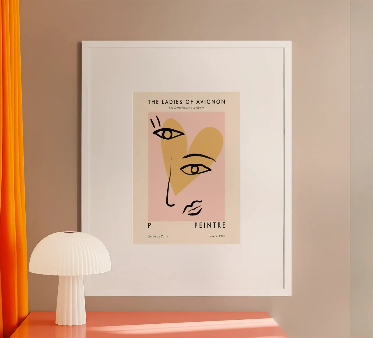 henri matisse - Cuore Occhi Bocca Francia 1907 poster con telaio in legno da Perdana shop