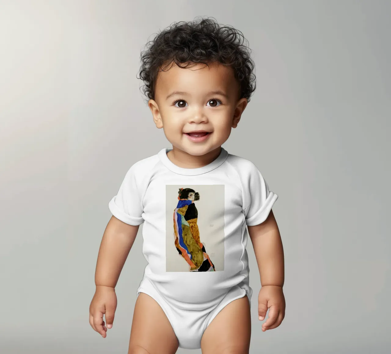 Schiele - Moa II body neonato maniche corte da Vintage by JUNIQE