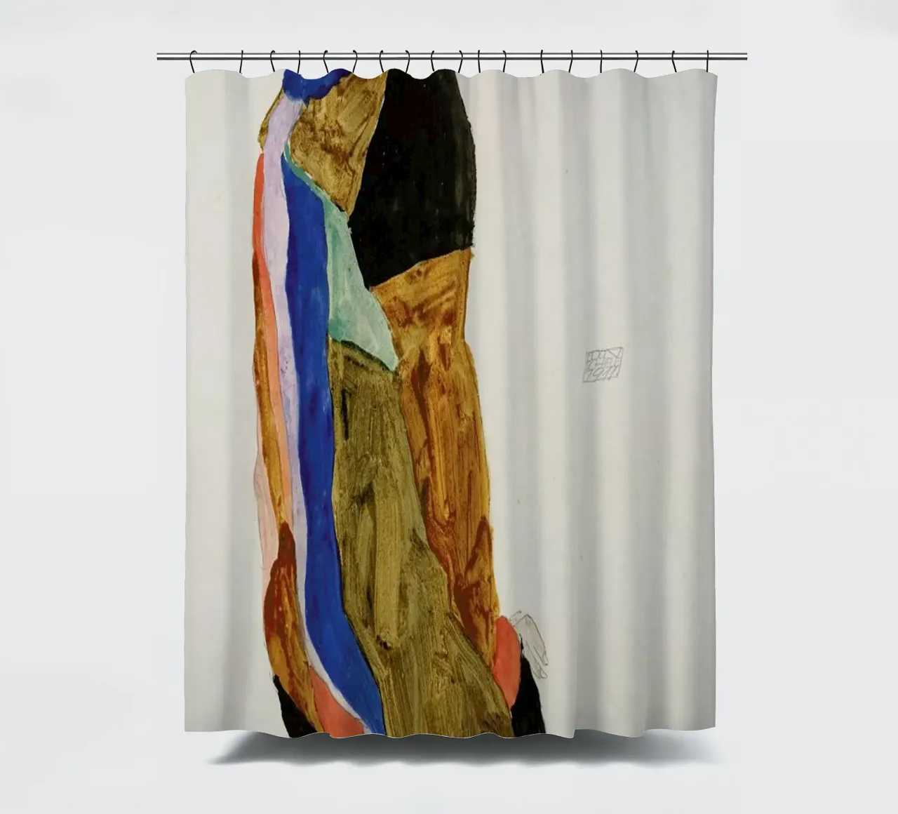 Schiele - Moa II Duschvorhang von Vintage by JUNIQE
