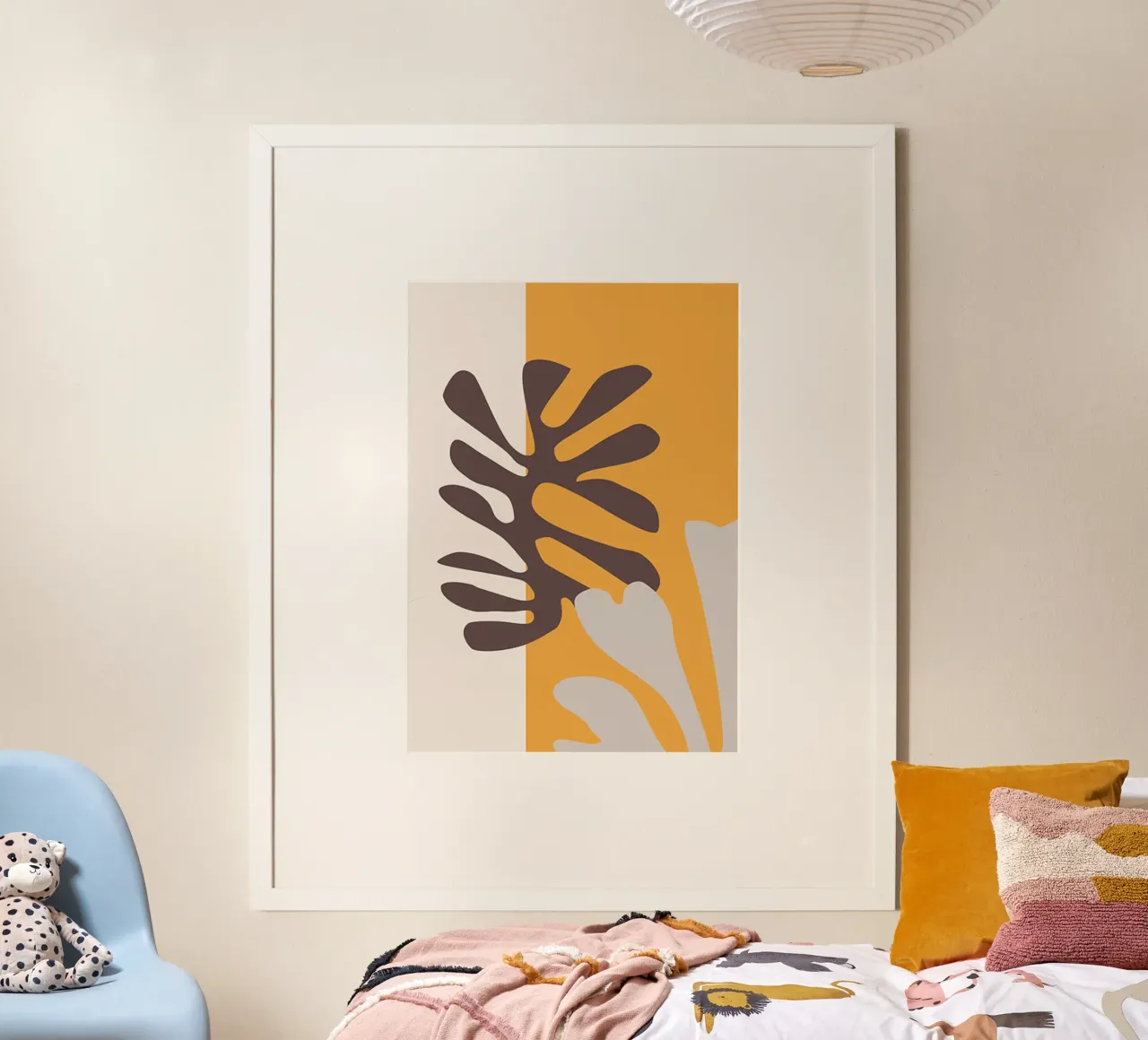 Henri Matisse - Foglia marrone poster con telaio in alluminio da Perdana shop