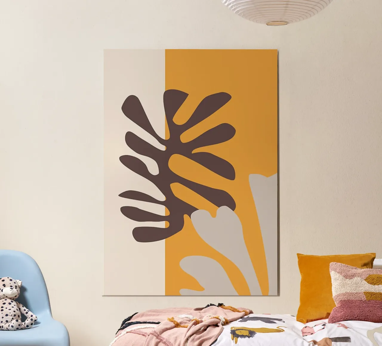 Henri Matisse - Foglia marrone poster con telaio in alluminio da Perdana shop
