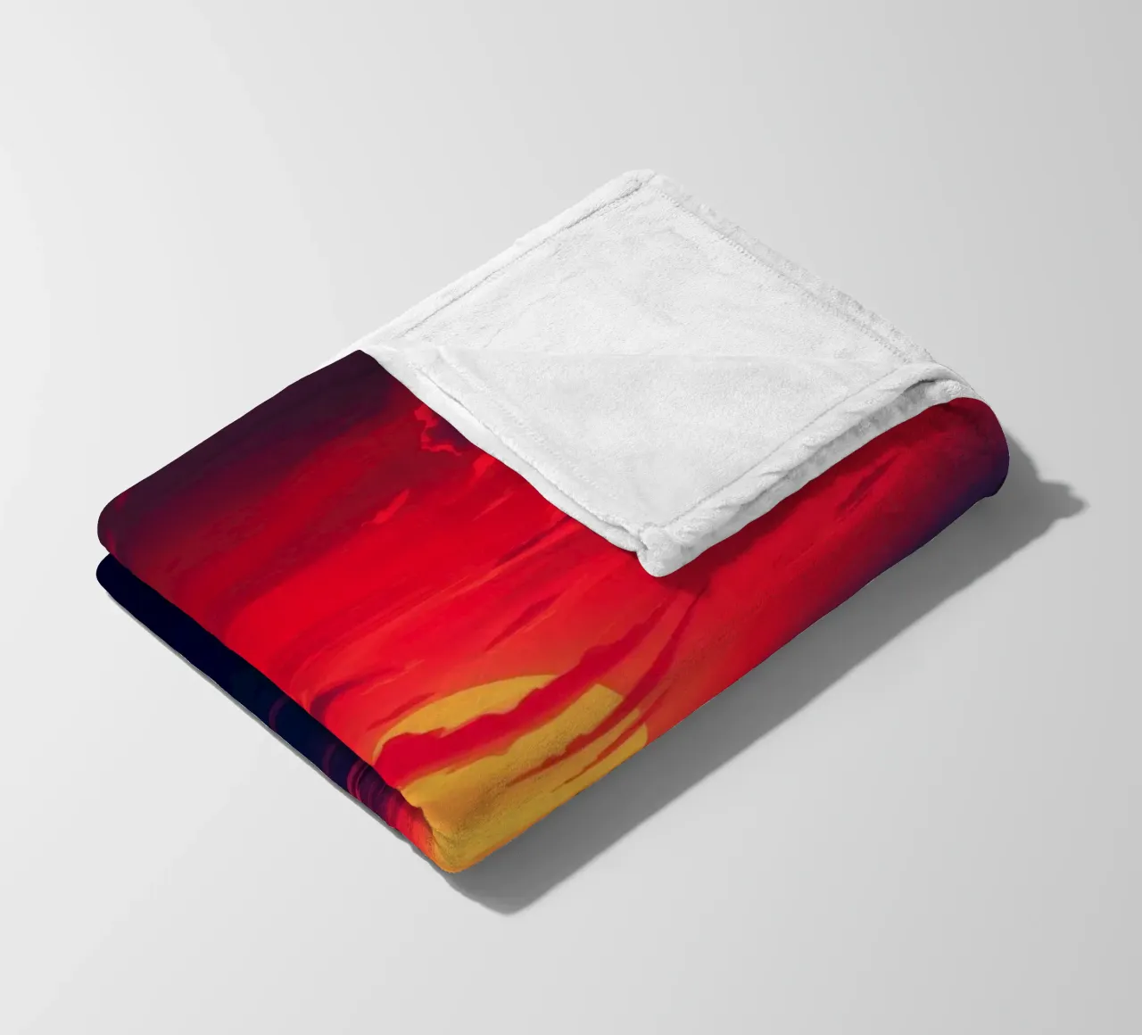 Coucher de soleil éclatant sur l'océan avec des nuages spectaculaires plaid polaire de DesignDoodle