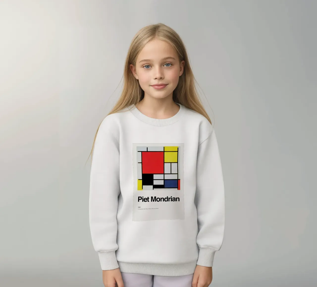 Mondrian - Composition with Red, Yellow, Blue and Black felpa bambino da ARTOTHEK
